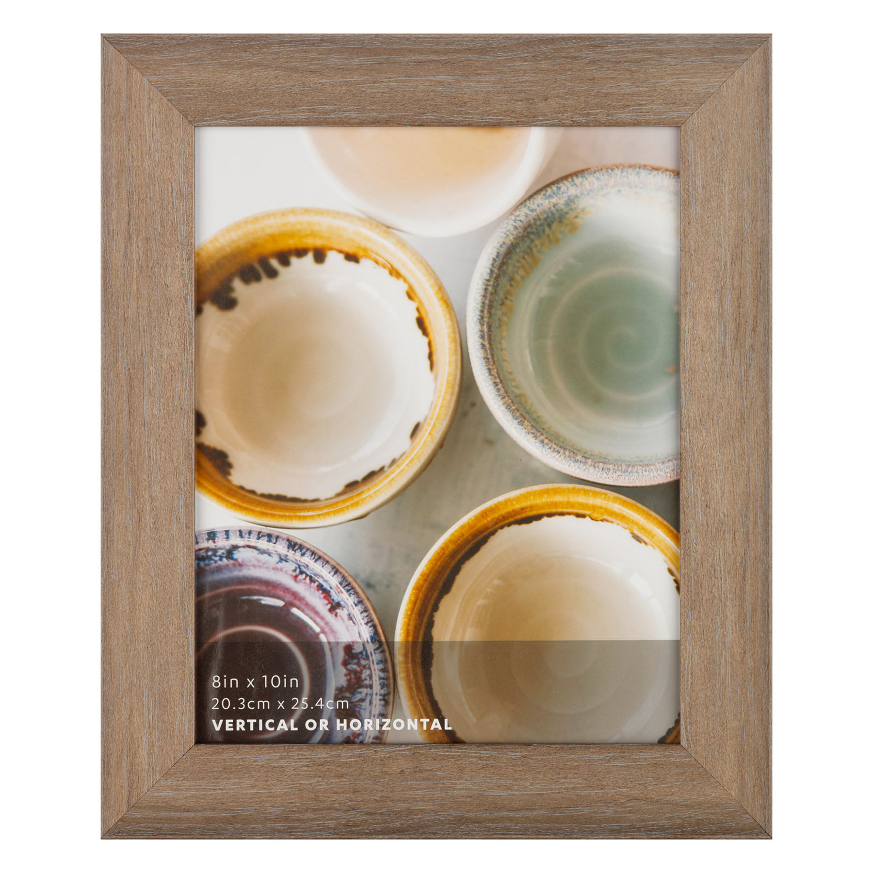 Metallic Brown Wash Scoop Profile Tabletop Picture Frame, 8x10
