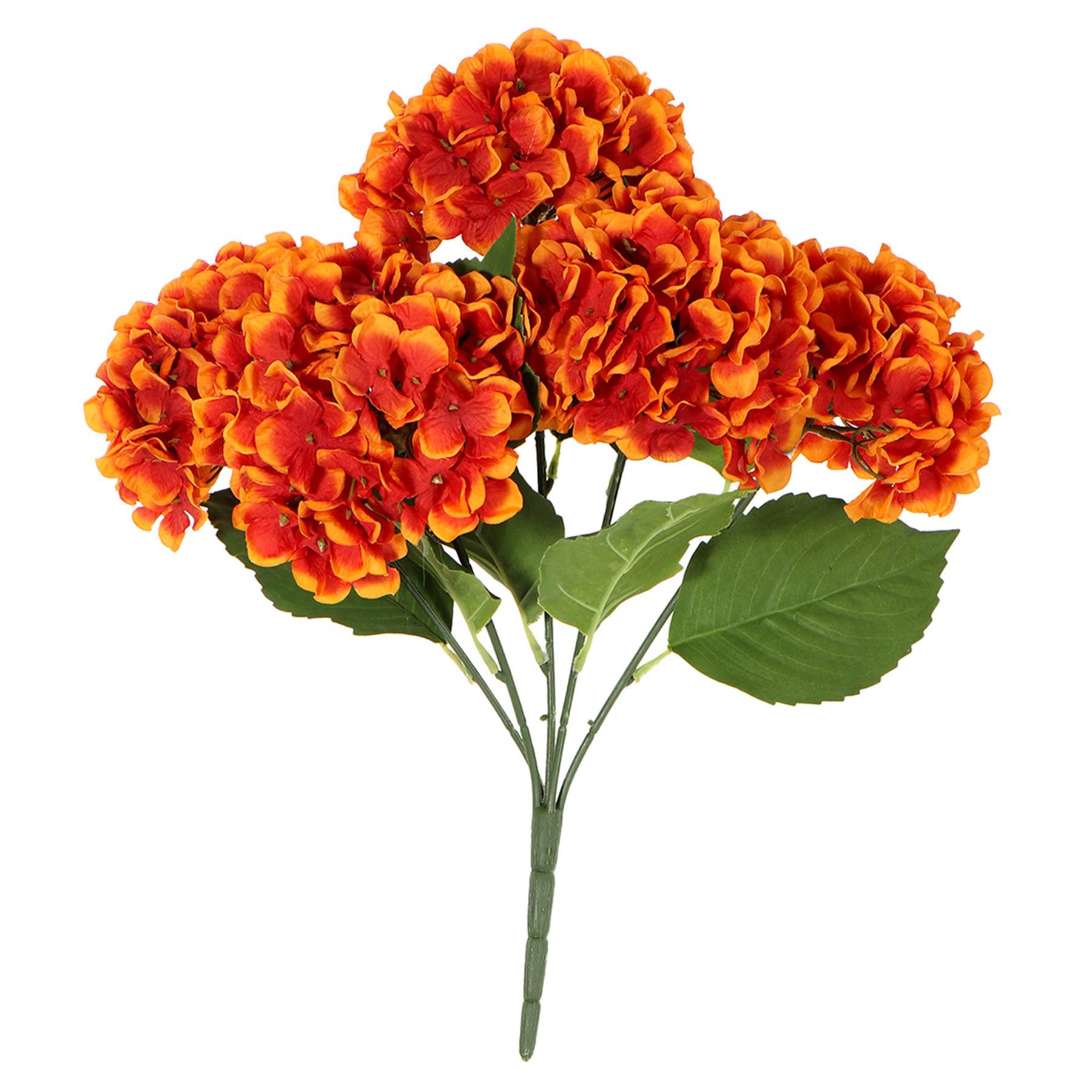 Orange Hydrangea Bush, 17"