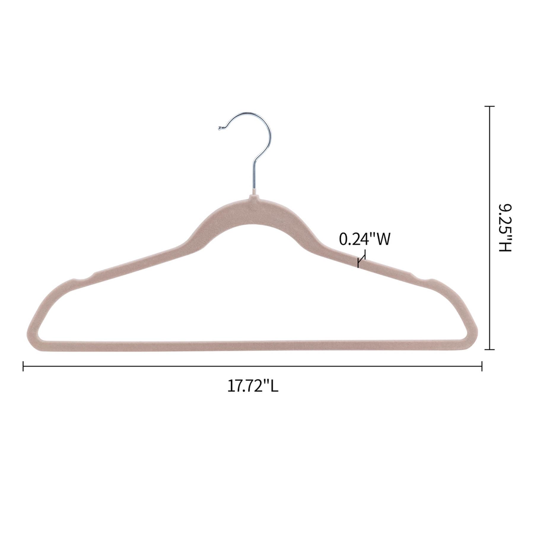 50-Pack Flocked Hanger, White Swan