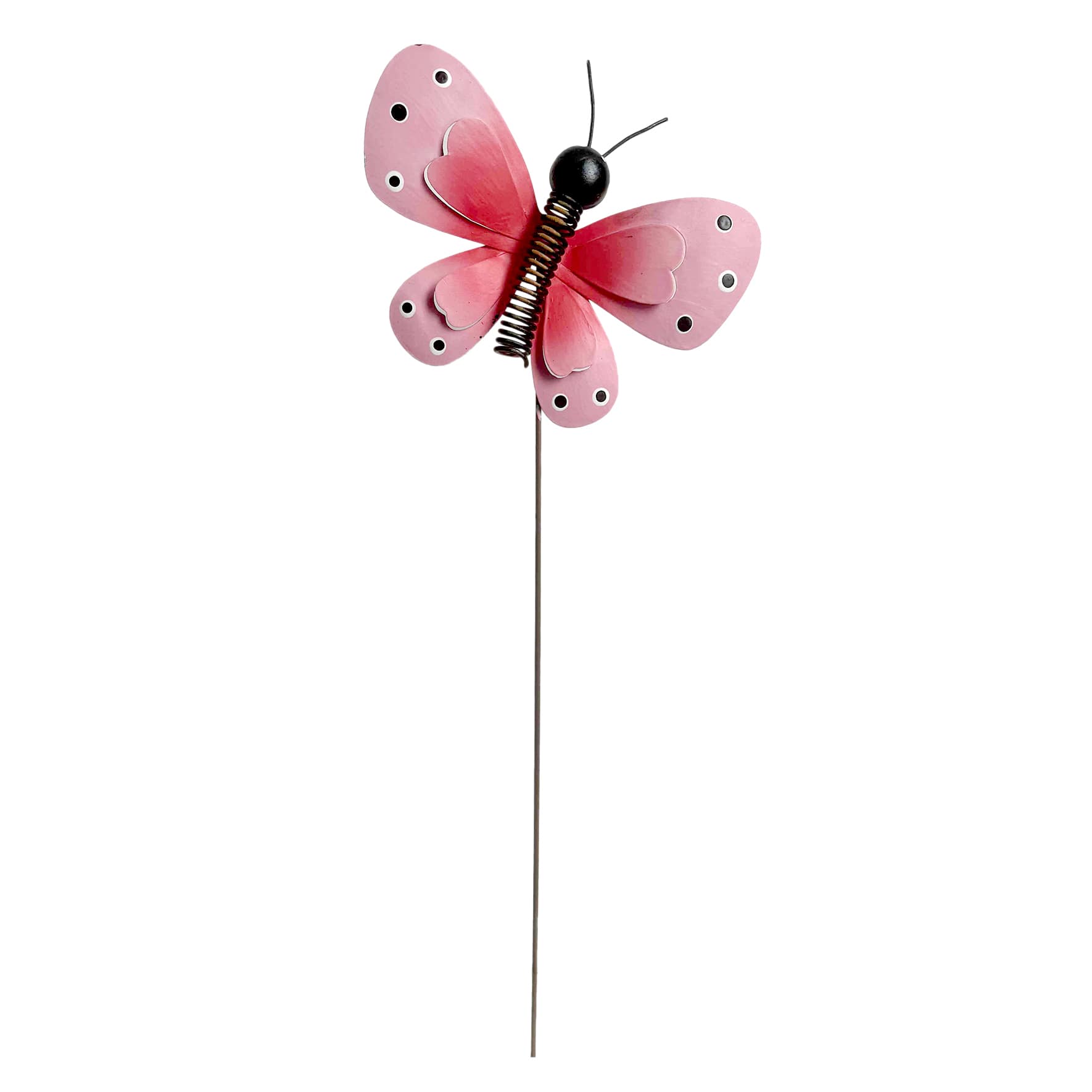Pink Butterfly Yard Pick, 5.5"
