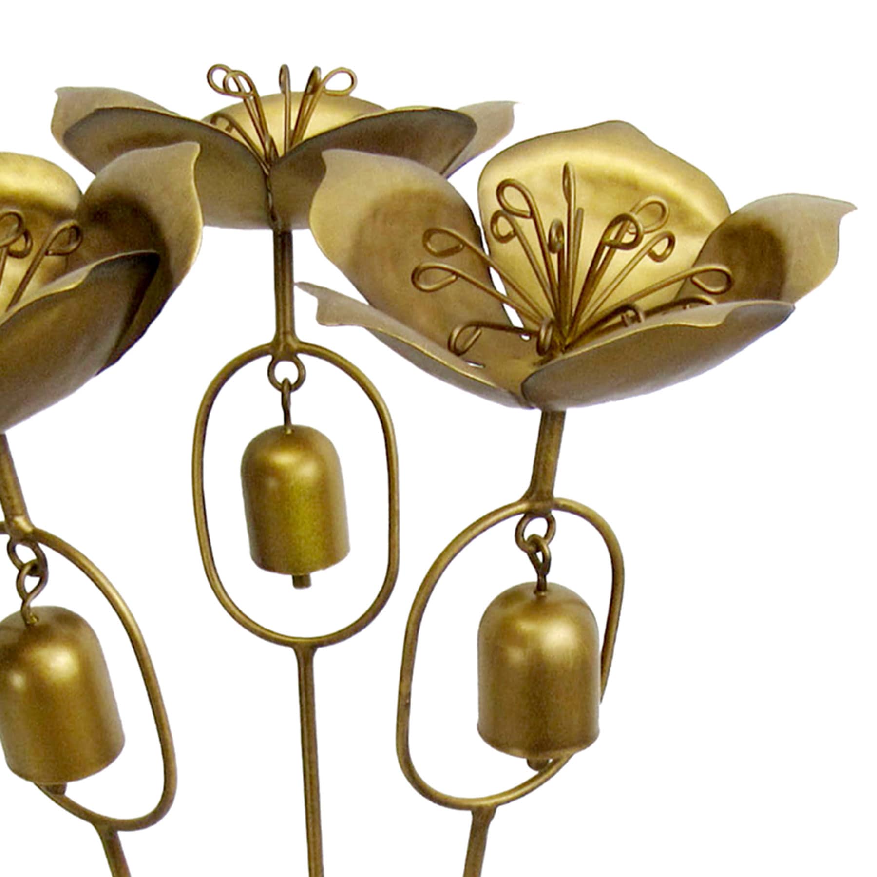 Honeybloom Metal Flower Chime Yard Stake, 26"