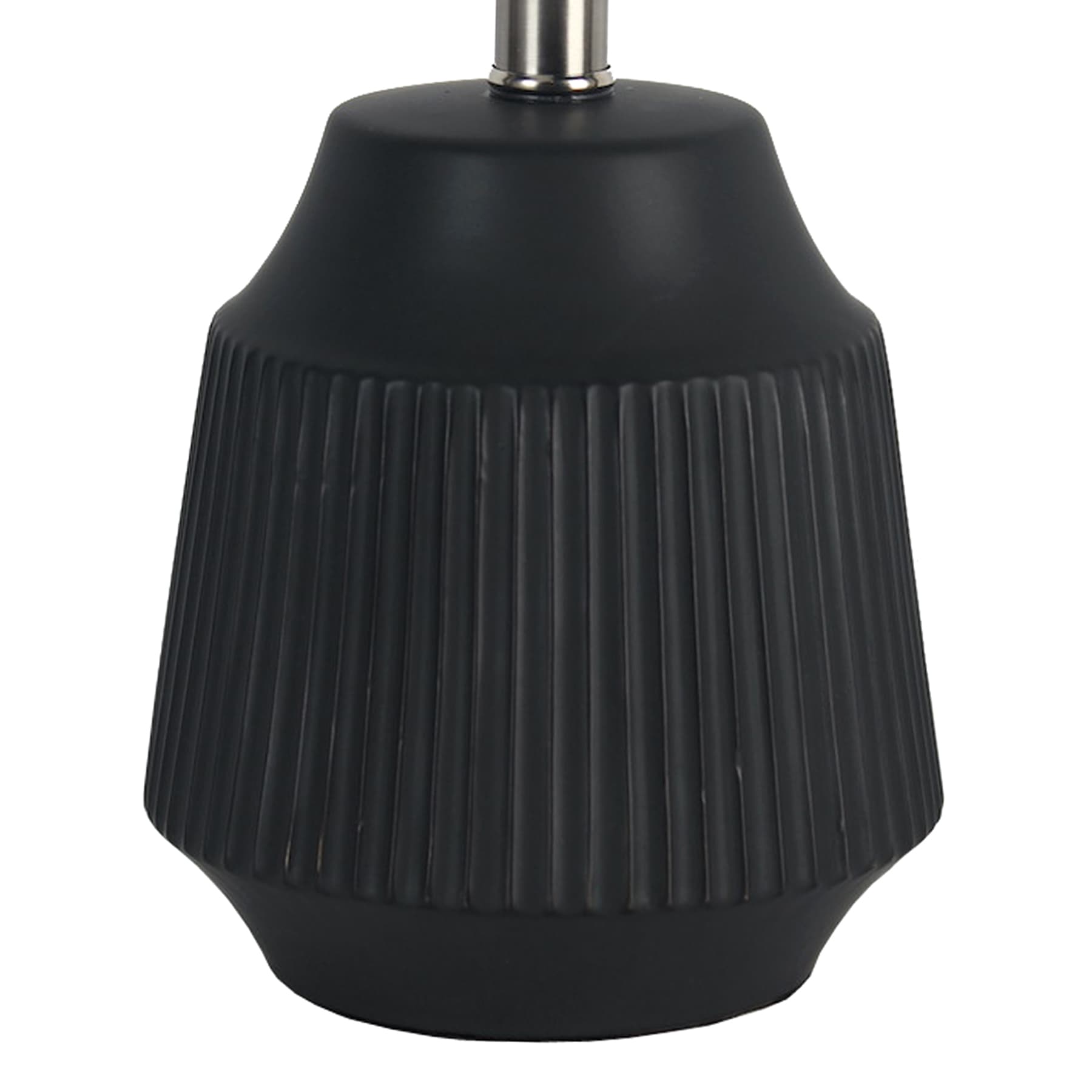 Tracey Boyd Matte Black Textured Small Lamp Base, 13"