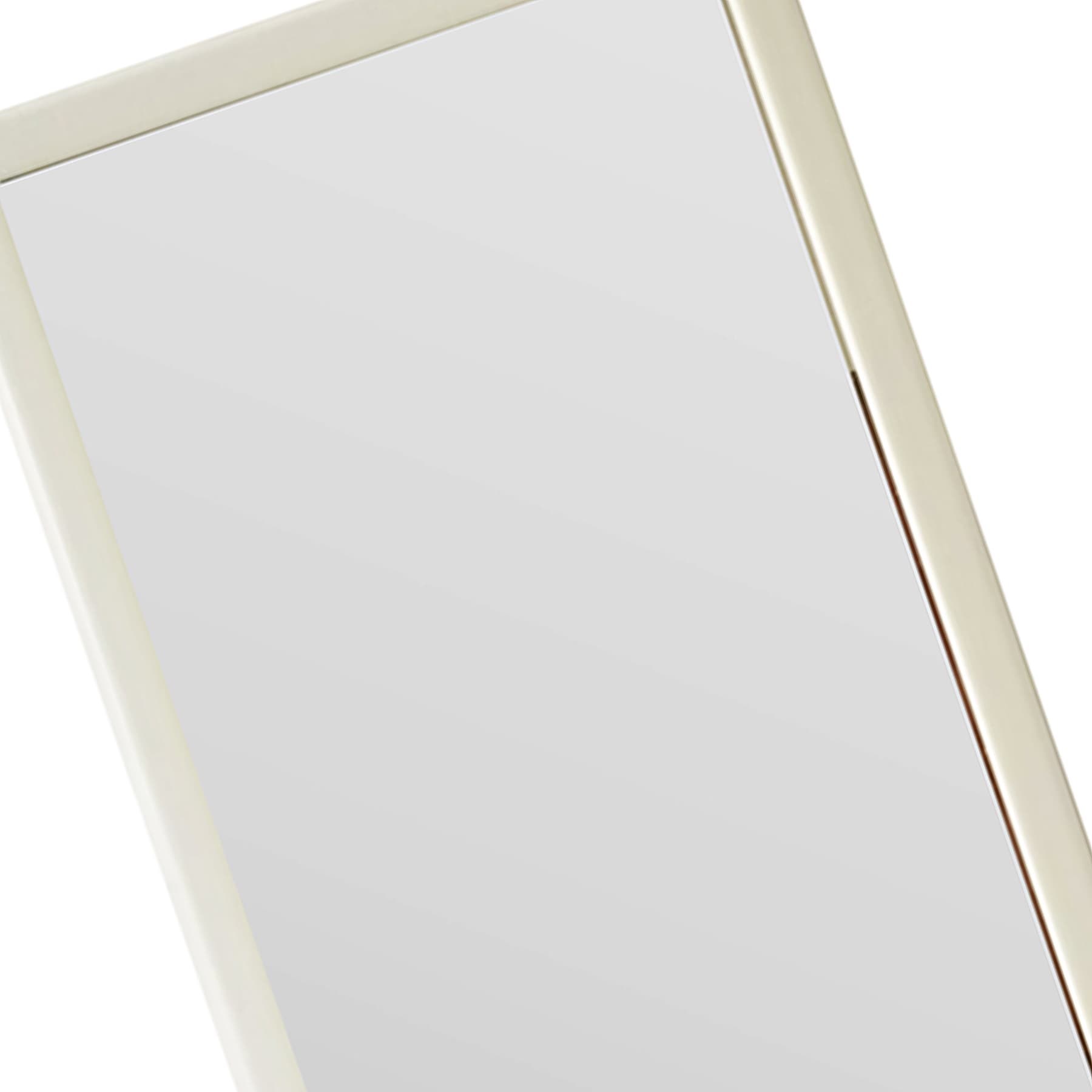 White Basic Leaner Mirror, 14x50
