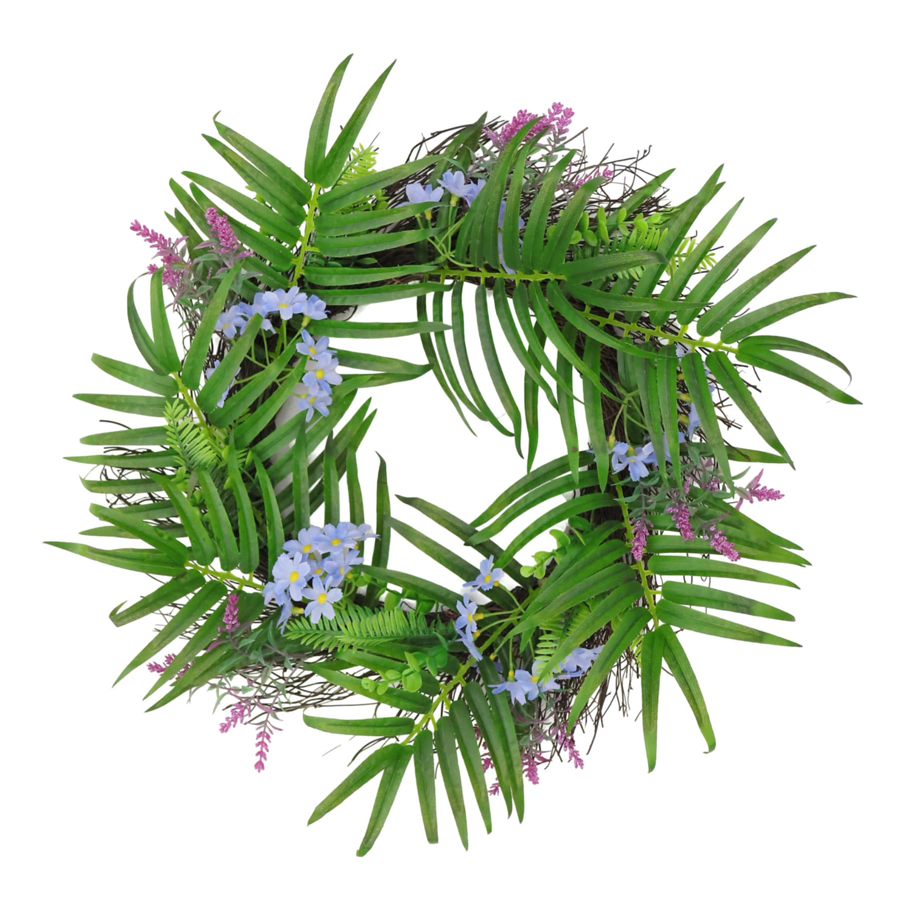 Blossom, Heather & Palm Wreath, 22"