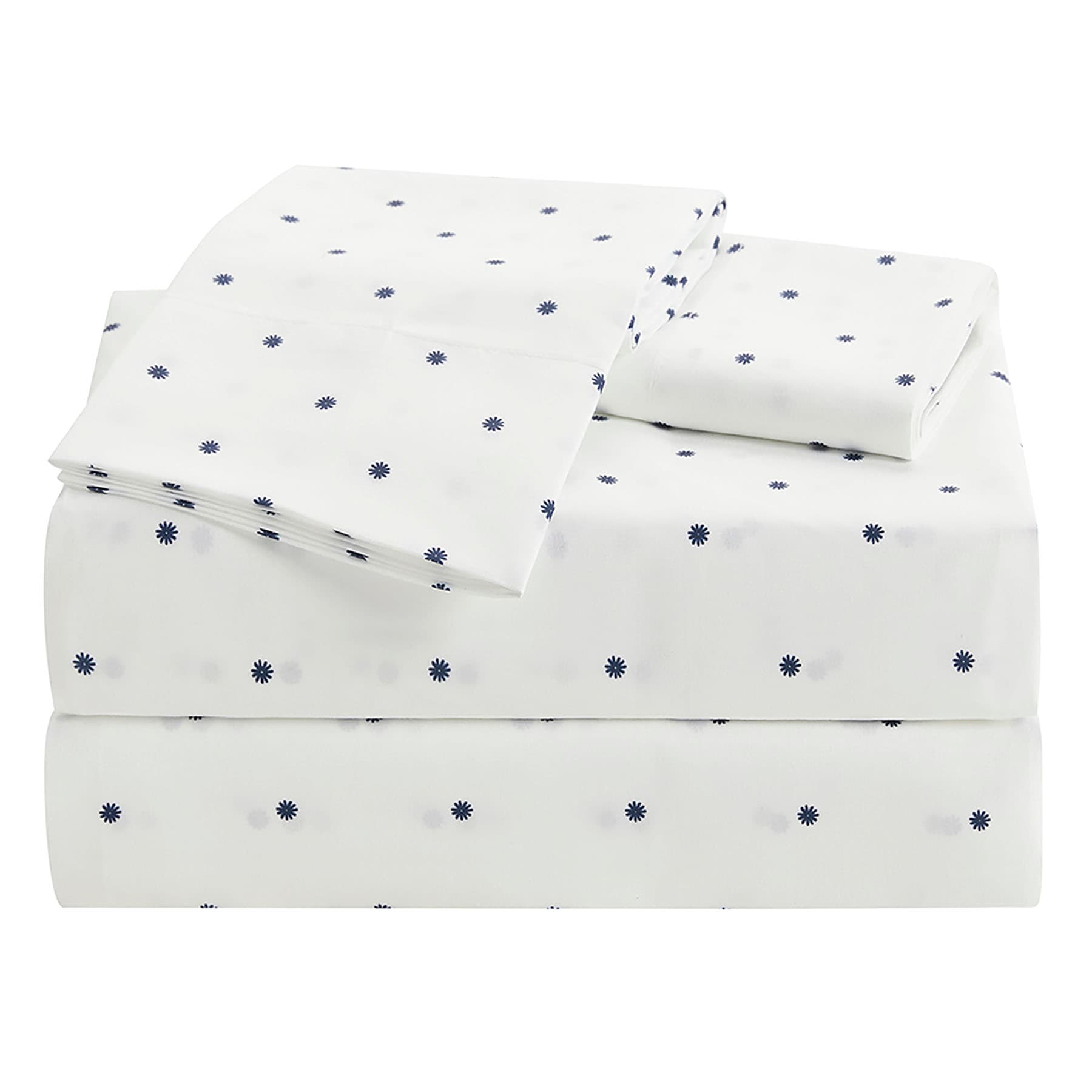 4-Piece Floral Print Cooling Microfiber Sheet Set, King