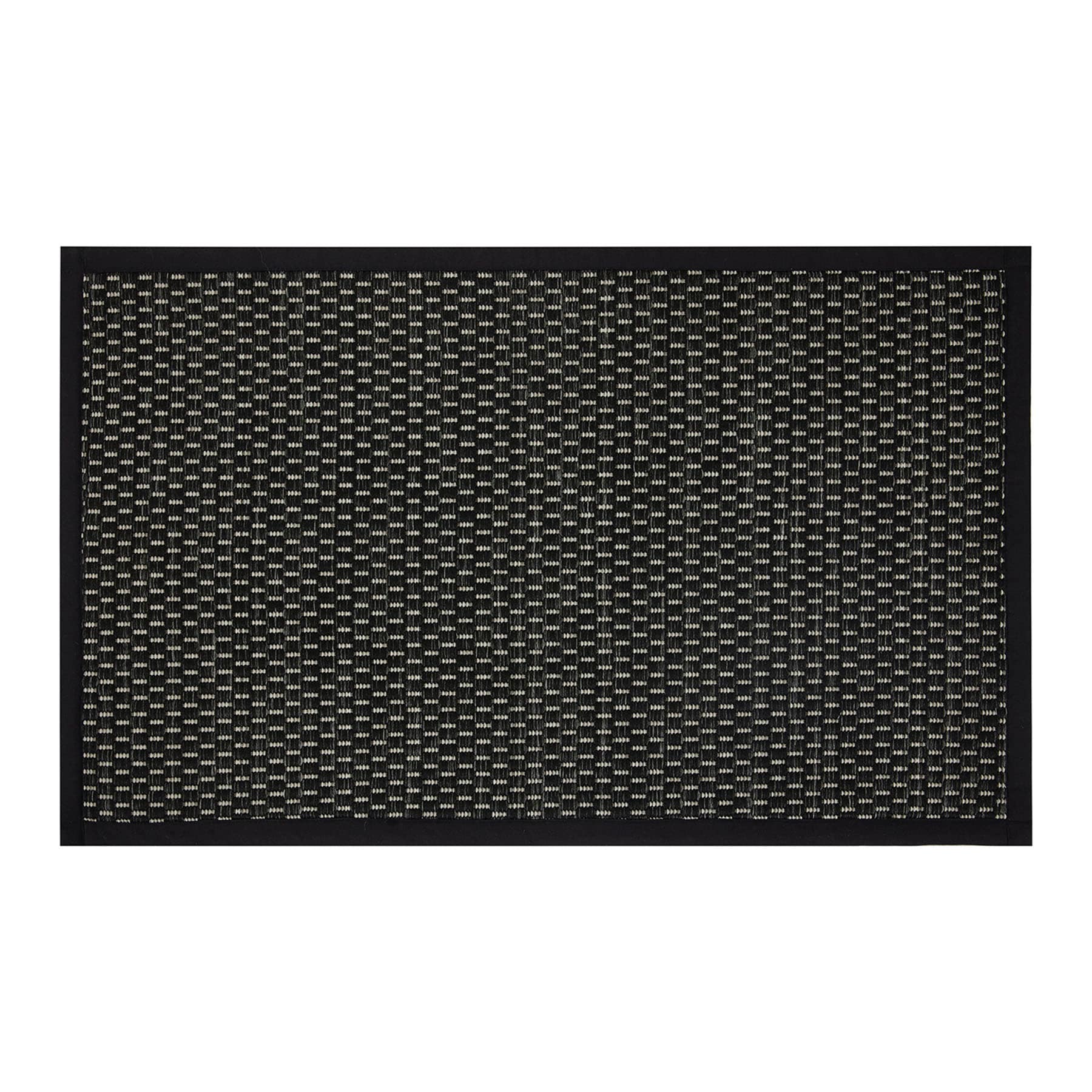Tonal Dark Grey Puff-Back Washable Kitchen Mat, 21x34