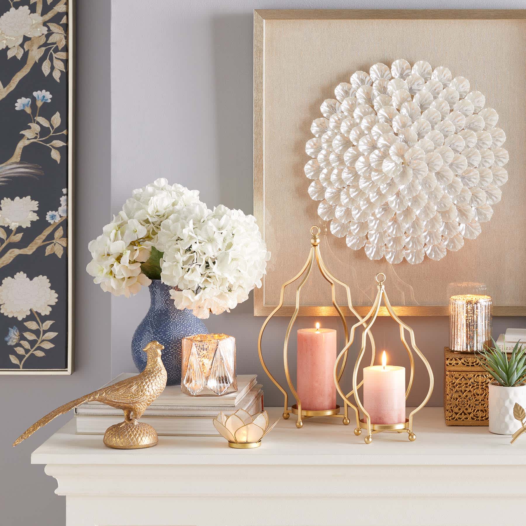 Metal Gold Candle Holder, 12"