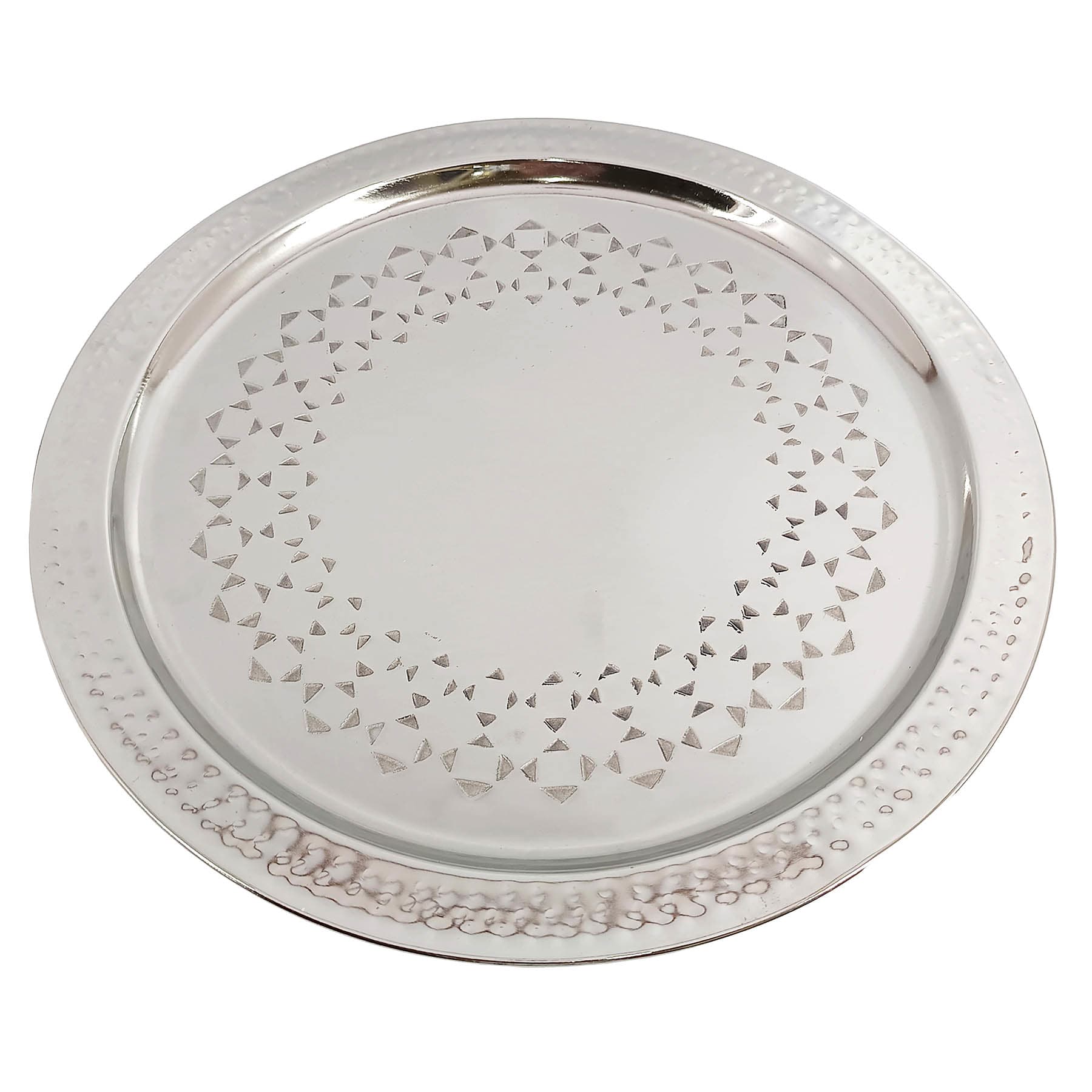 Found & Fable Etched Metal Tray, 14"