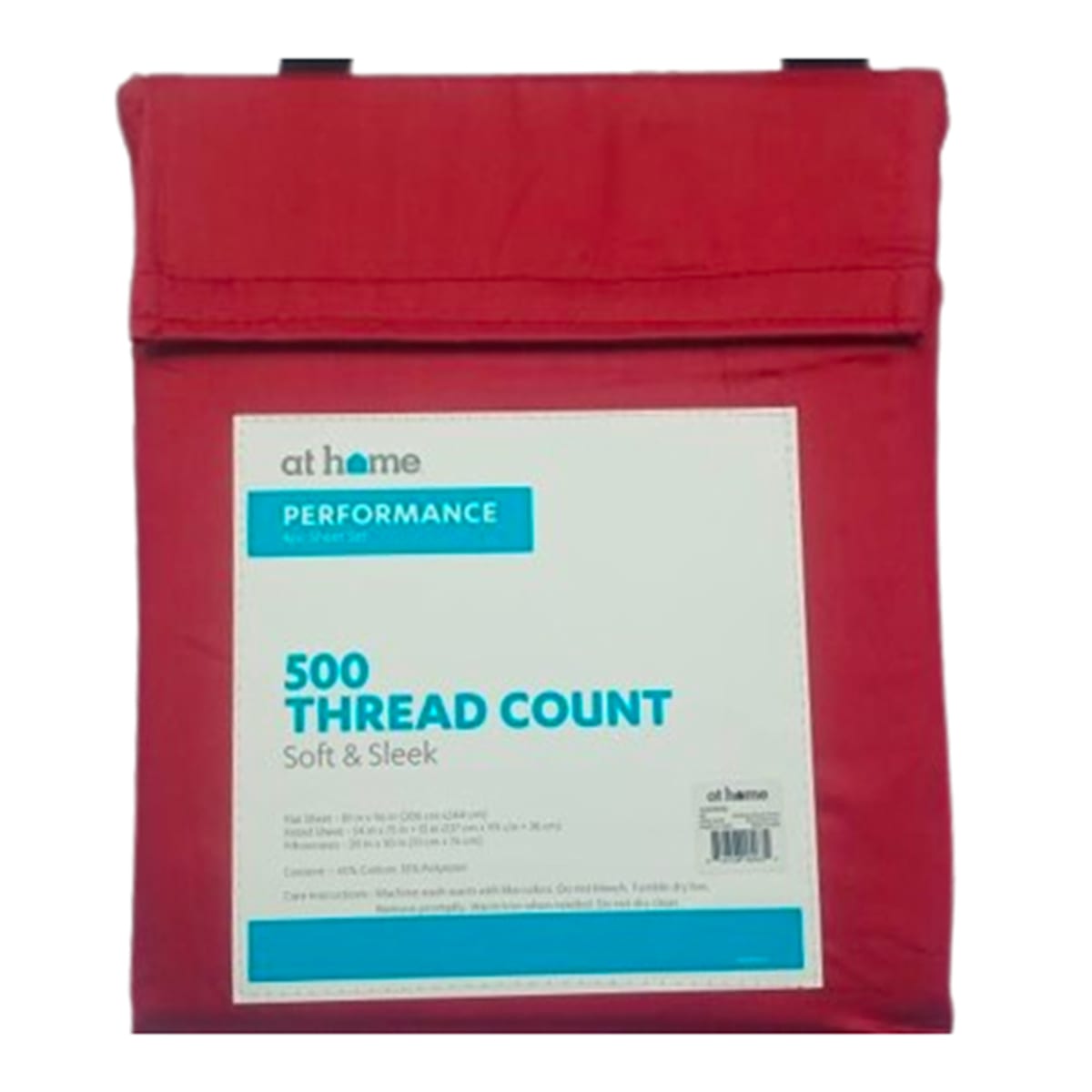 4-Piece Red 500 Thread Count Cotton Blend Sheet Set, Full