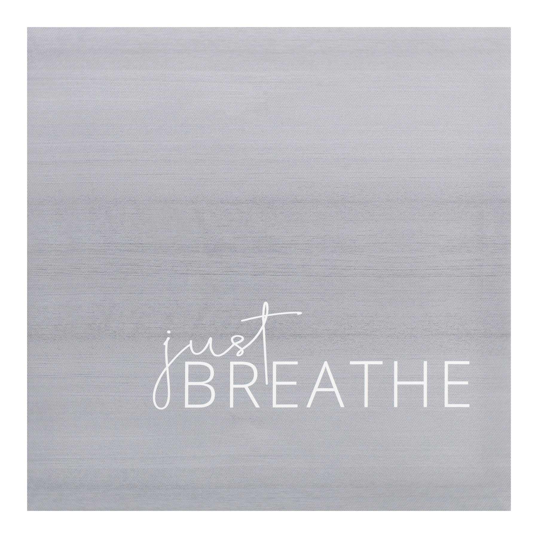 Just Breathe Canvas Wall Sign, 12"
