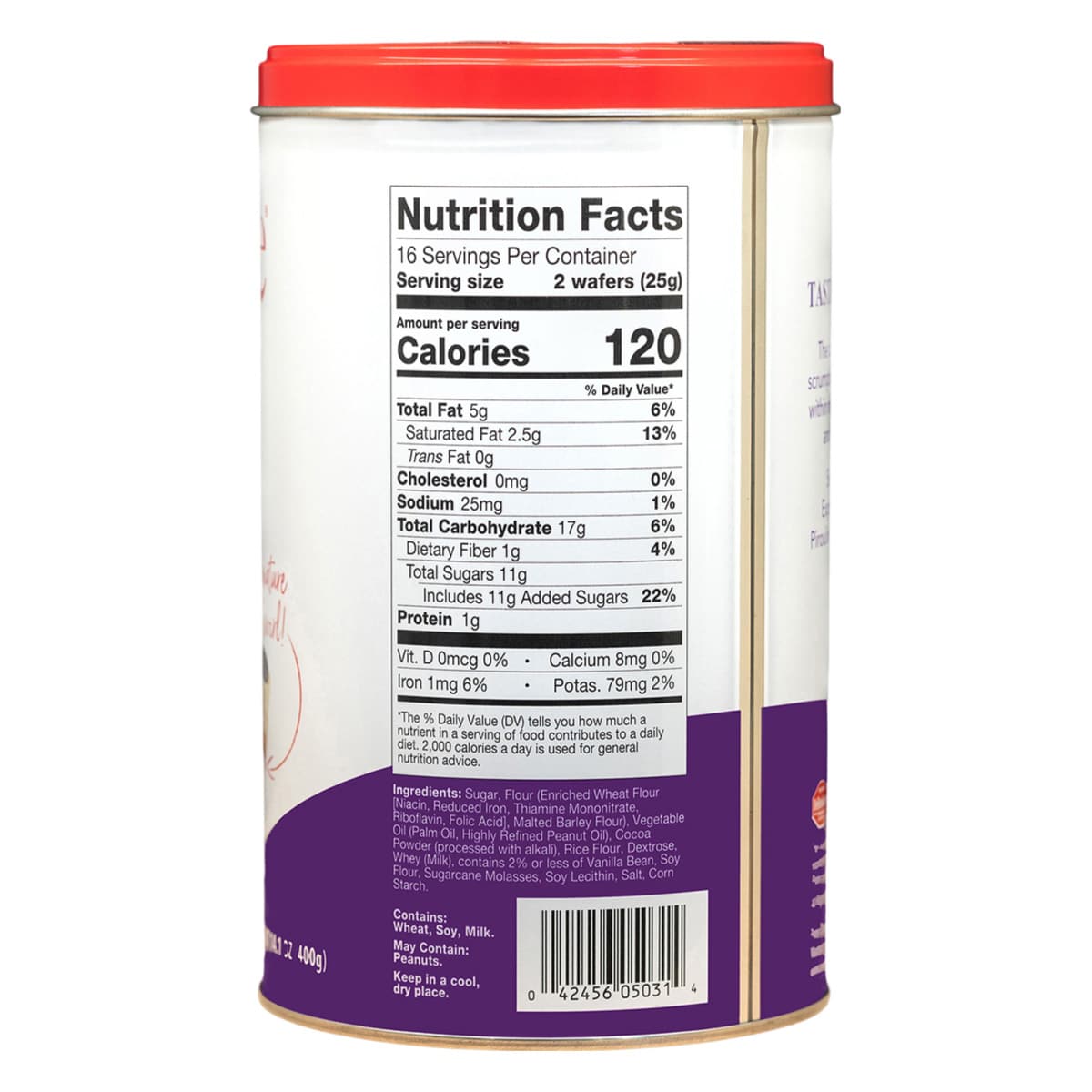 Pirouline Dark Chocolate Wafer Cookie Tin, 14.1oz