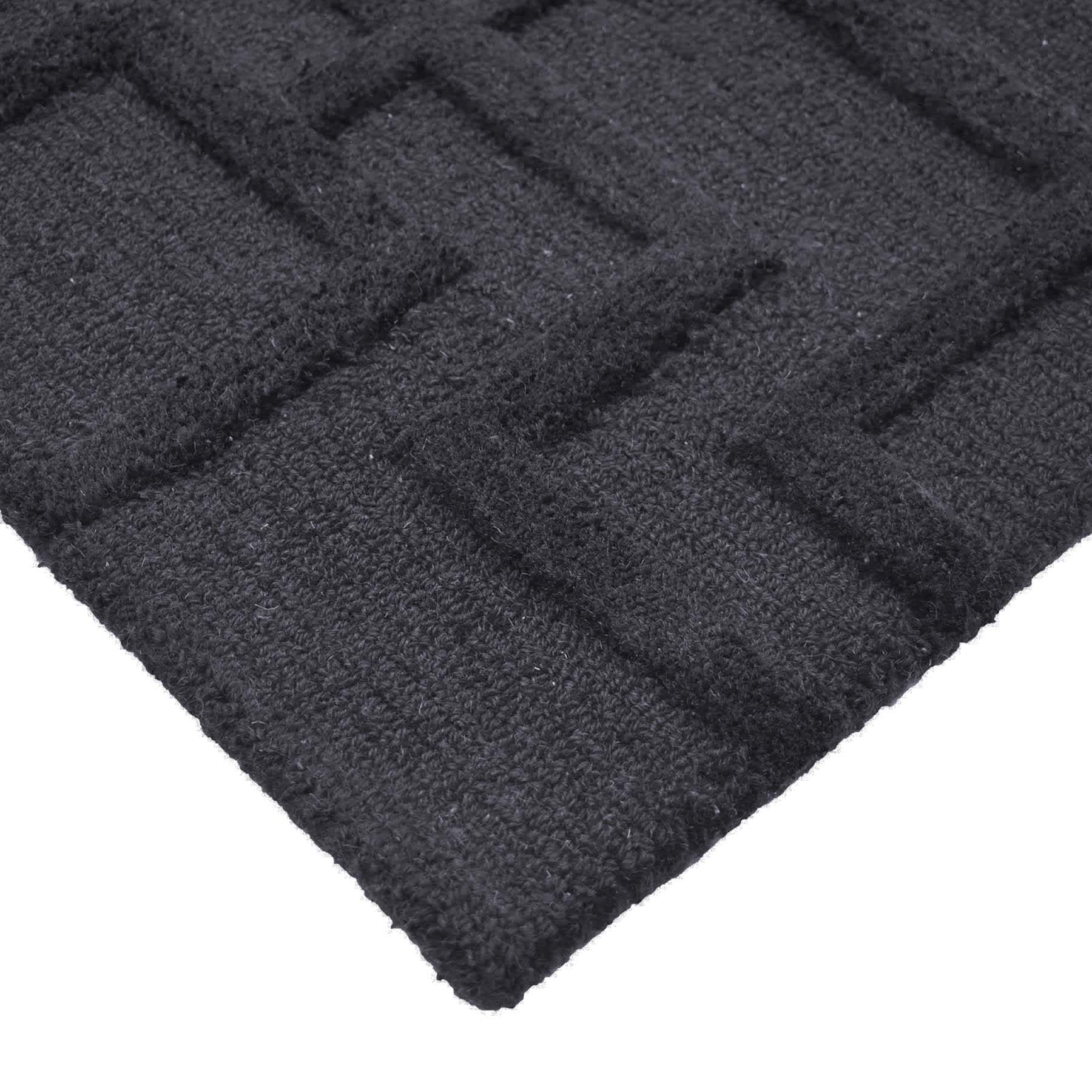 (A481) Crosby St. Black Geometric Line Accent Rug, 2x4