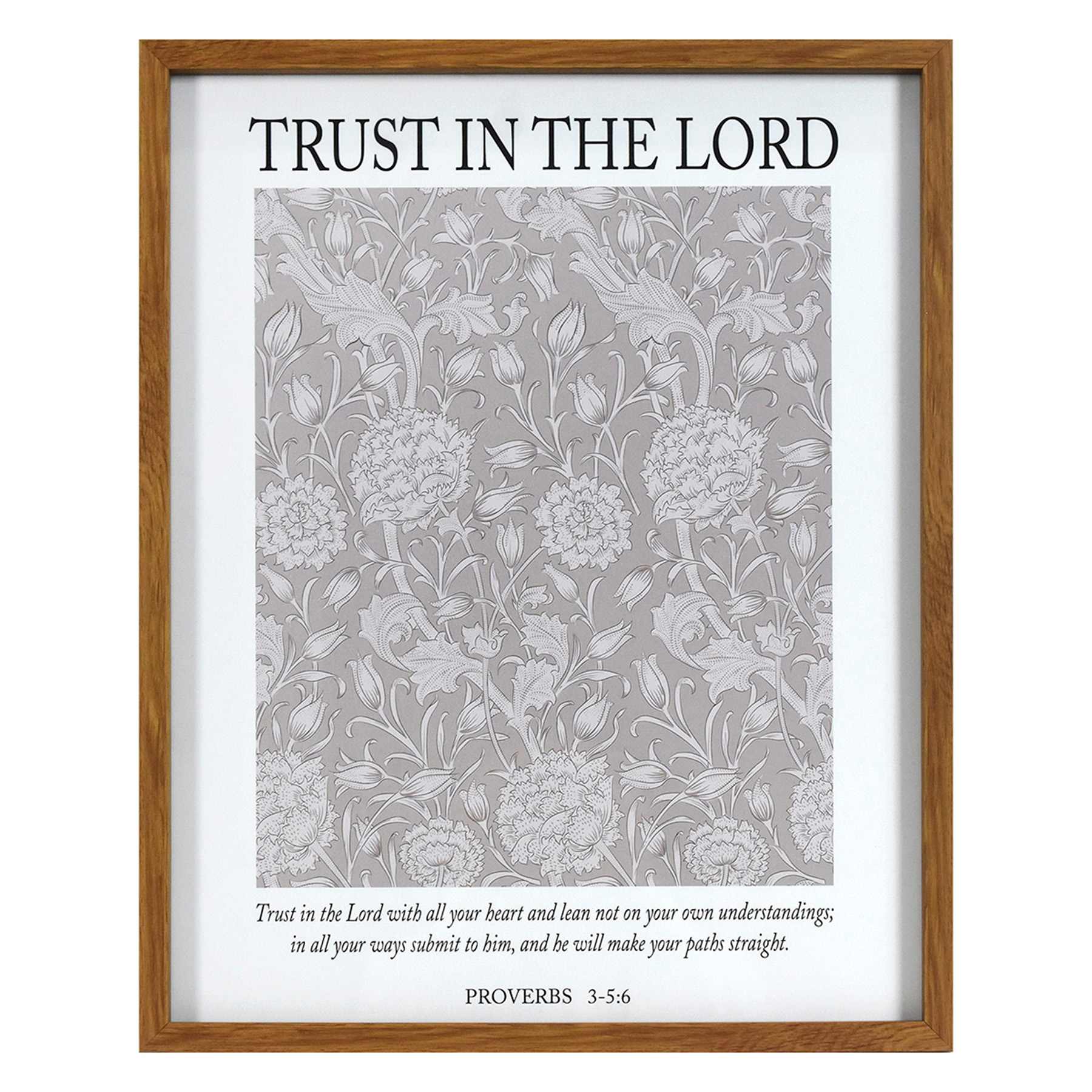 Glass Framed Trust In The Lord Print Wall Art, 16x20