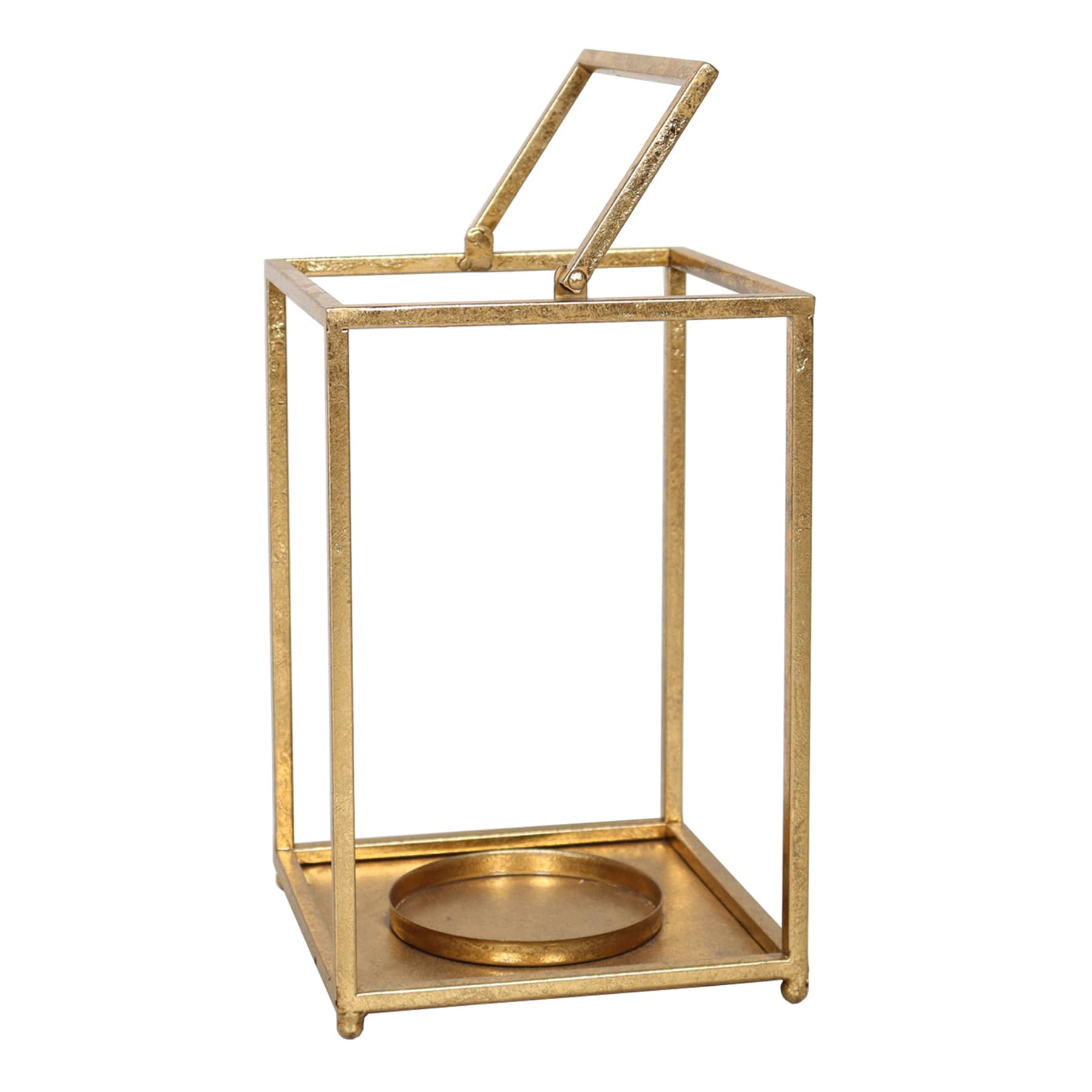 Gold Metal Candle Holder, 14"