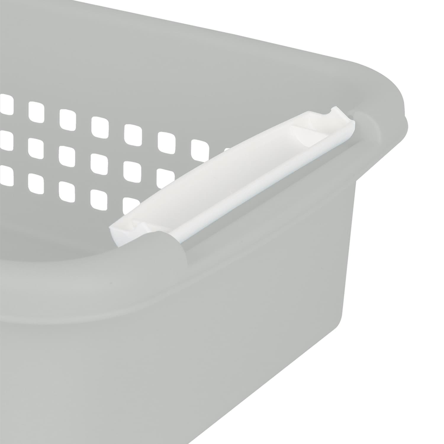 2-Pack Grey Stacked Nest Storage Basket, Medium