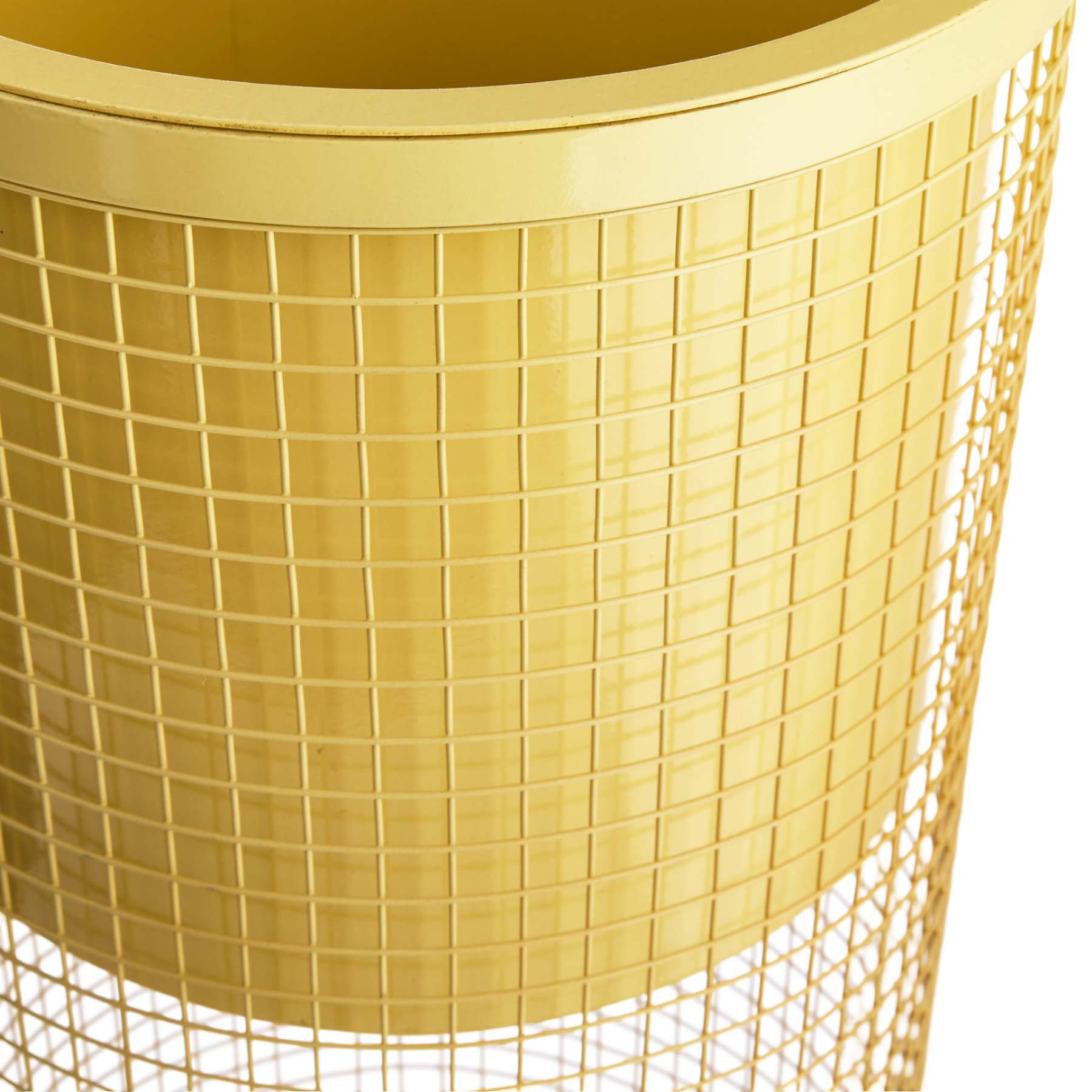 Sunny Club Yellow Metal Mesh Planter Stand, 24"