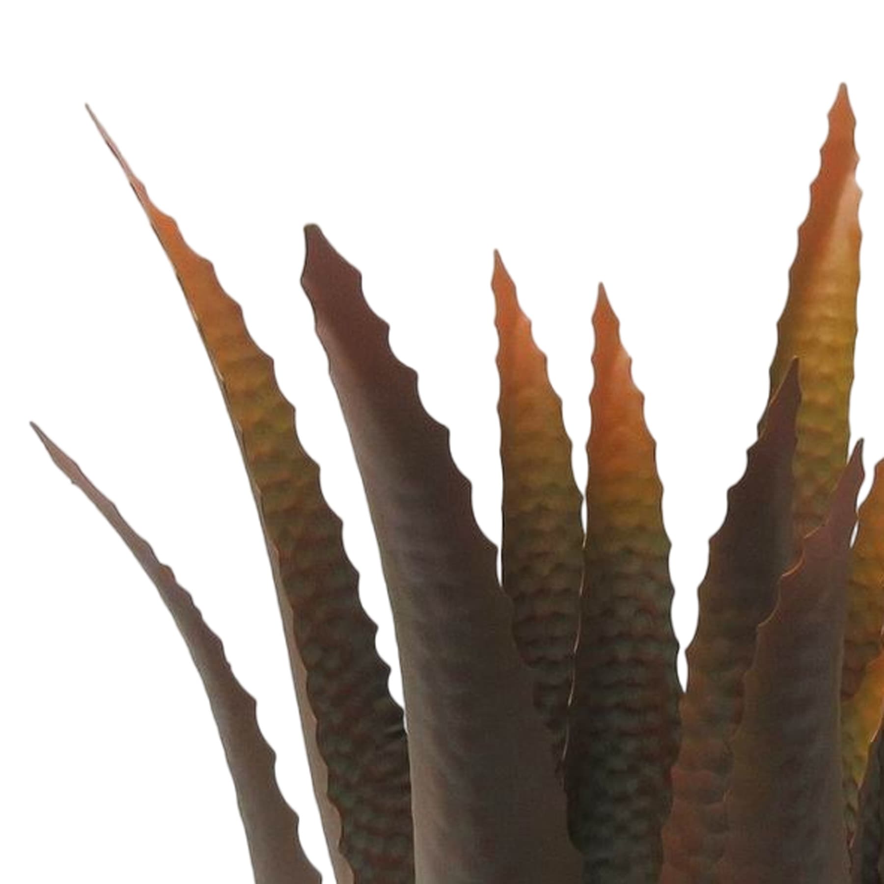 Copper Metal Aloe Plant Outdoor Garden Statue, 19"