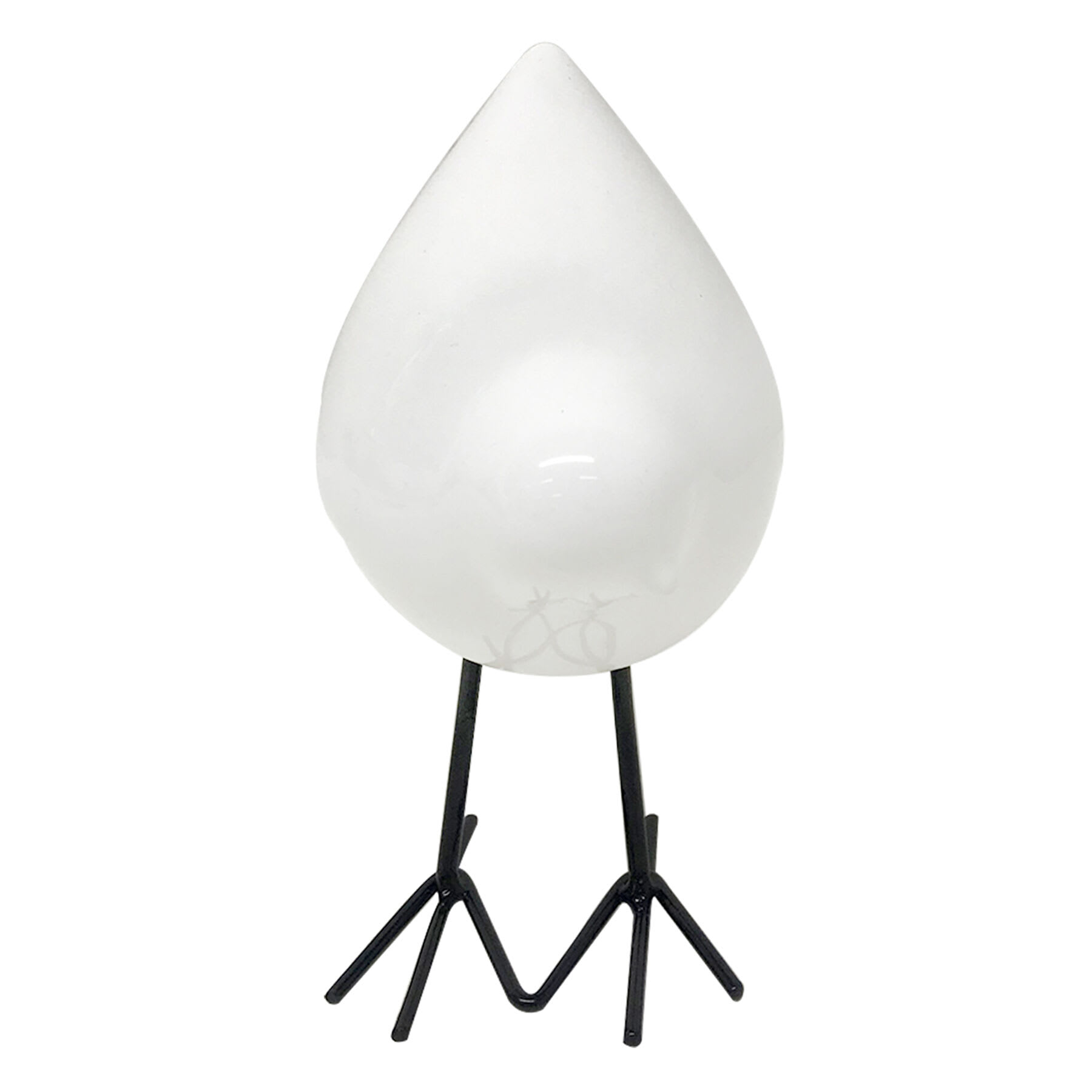 White Ceramic Bird, 6"