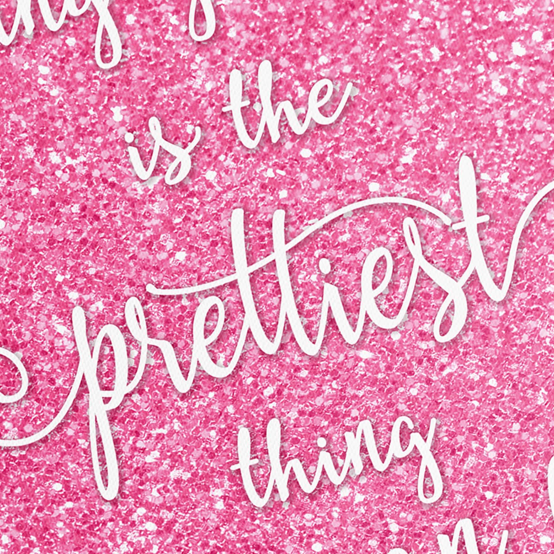 Being Yourself Glitter Canvas Wall Art, 18x24