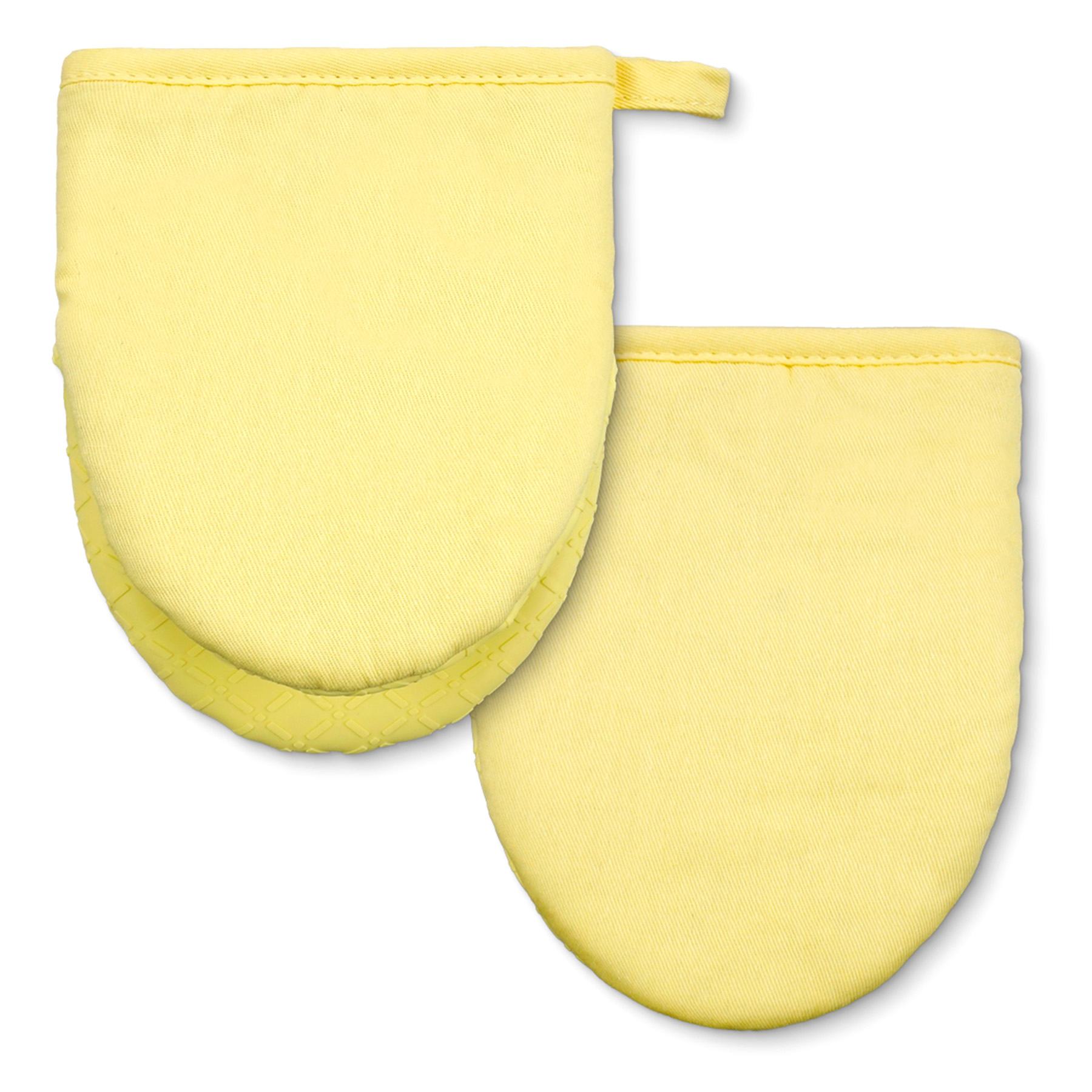 Set of 2 Yellow Silicone Mini Mitts