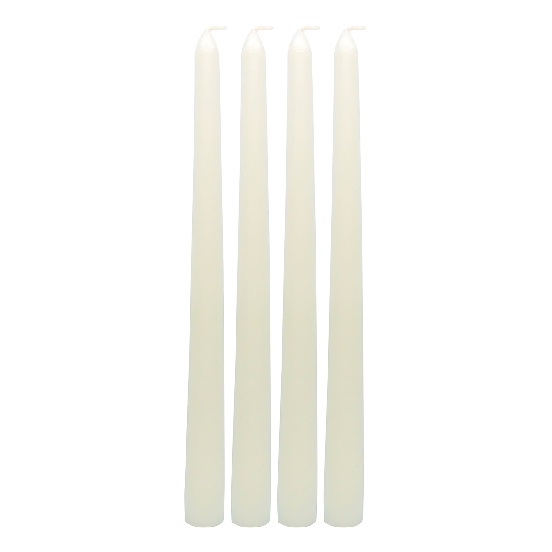 Honeybloom 4-Pack White Unscented Taper Candles, 10"