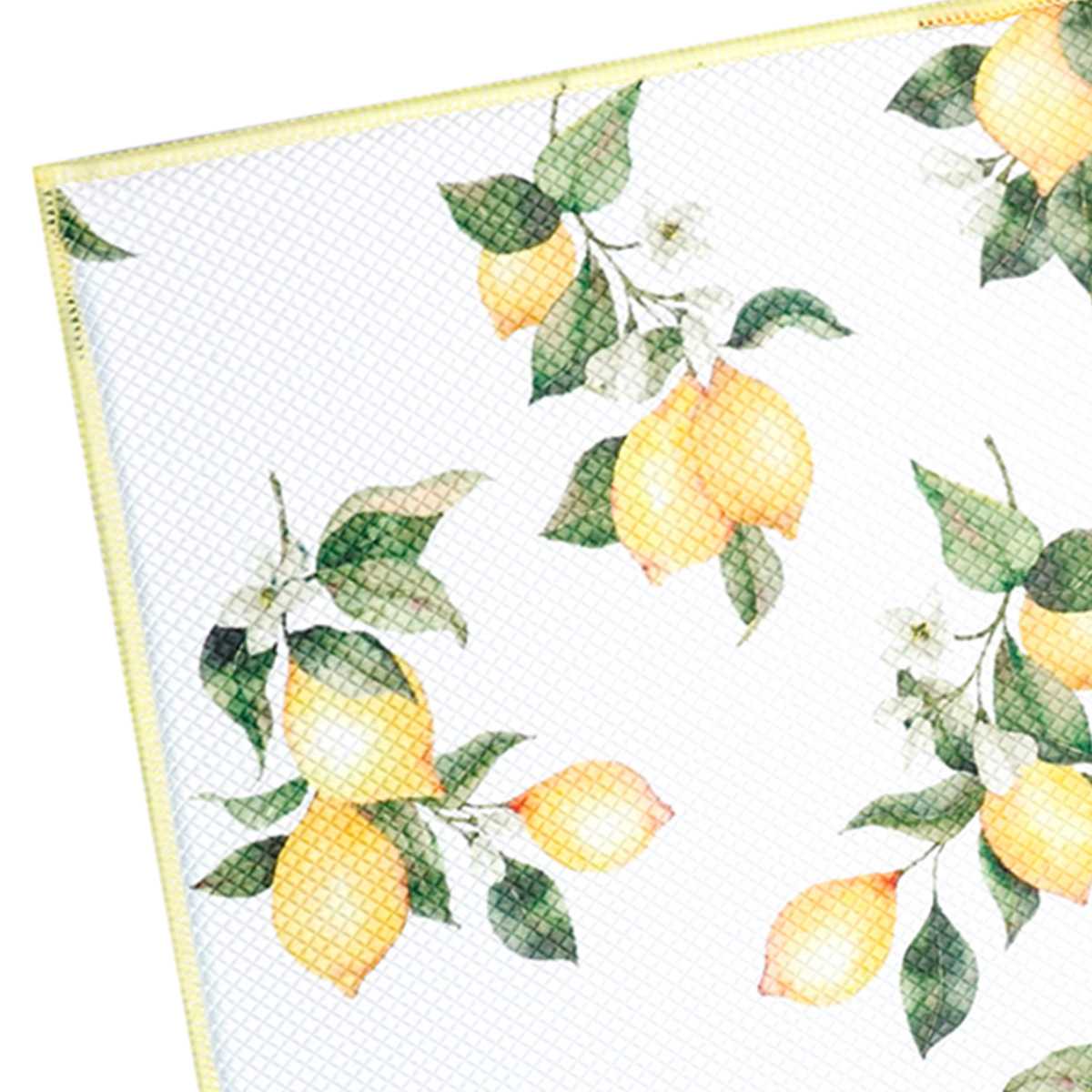 Yellow Lemon Print Drying Mat