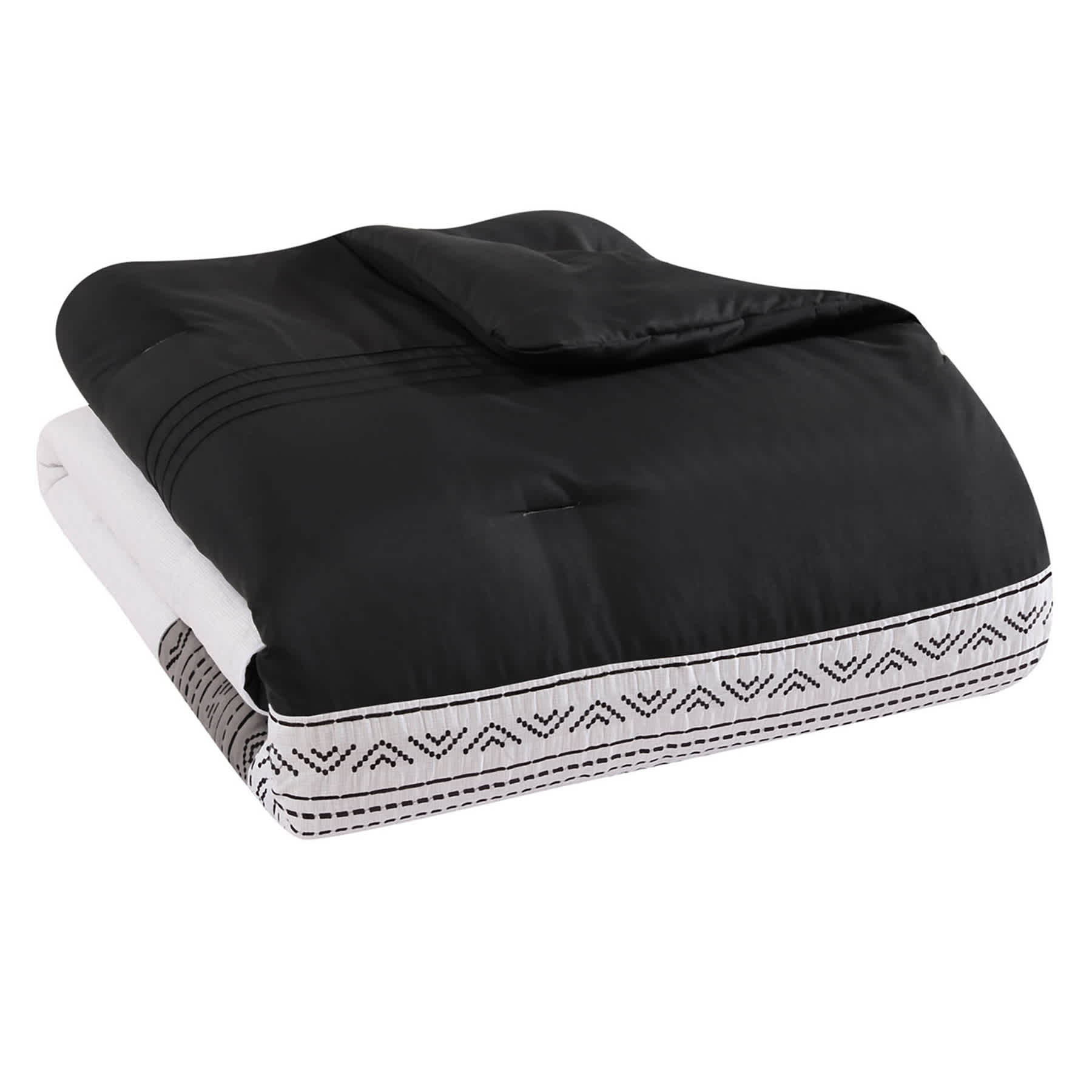 7-Piece Berwin Grey & Black Comforter Set, King