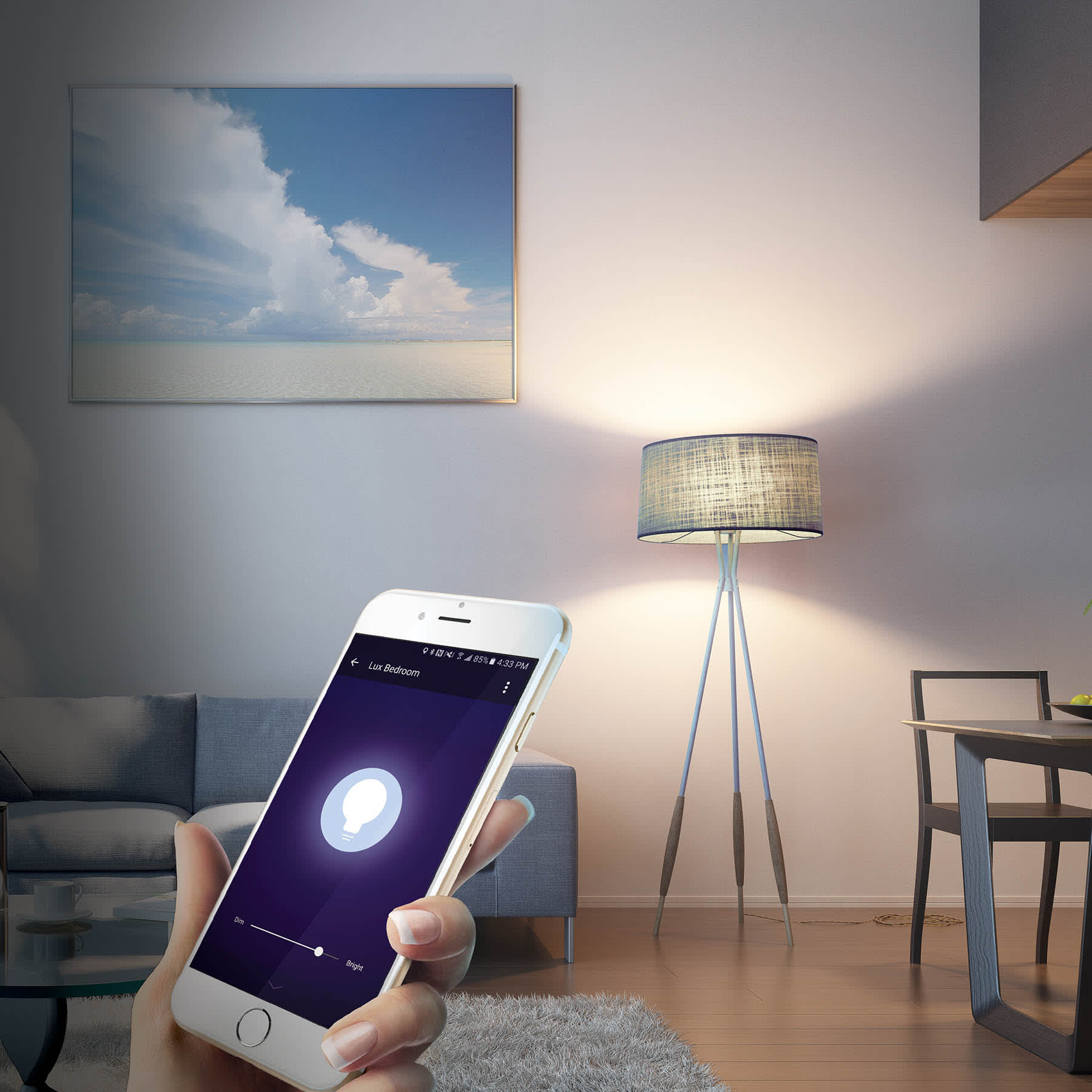 2-Pack Geeni White Lux Dimmable Bulb, 800-60W