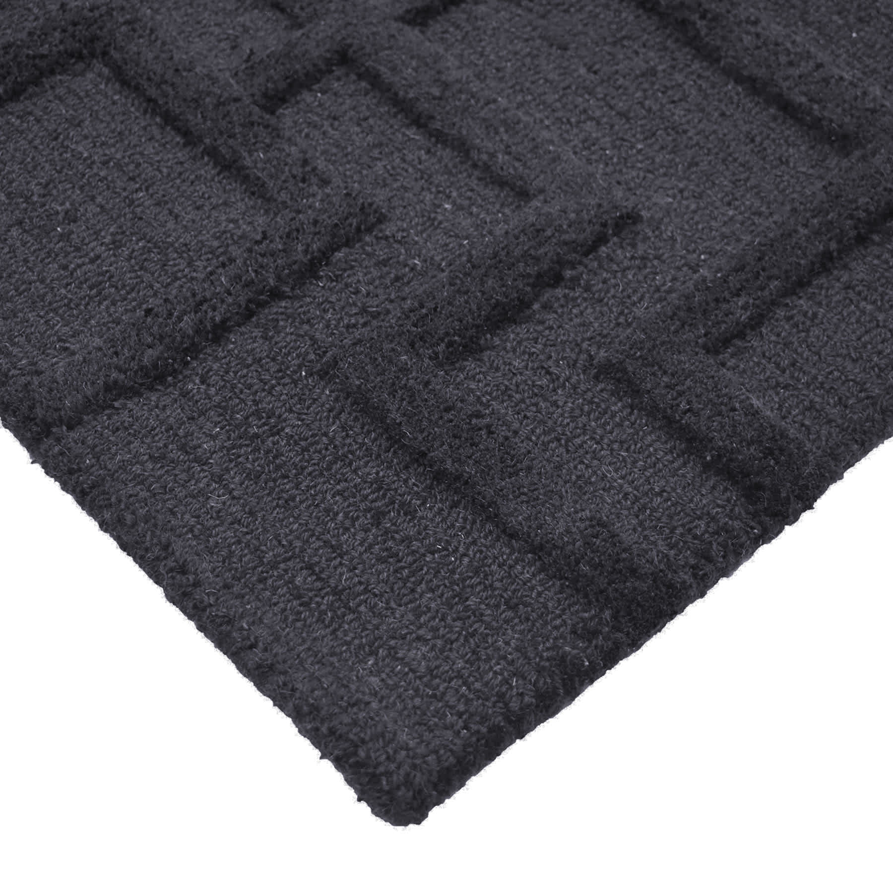 (A481) Crosby St. Black Geometric Line Runner, 2x6