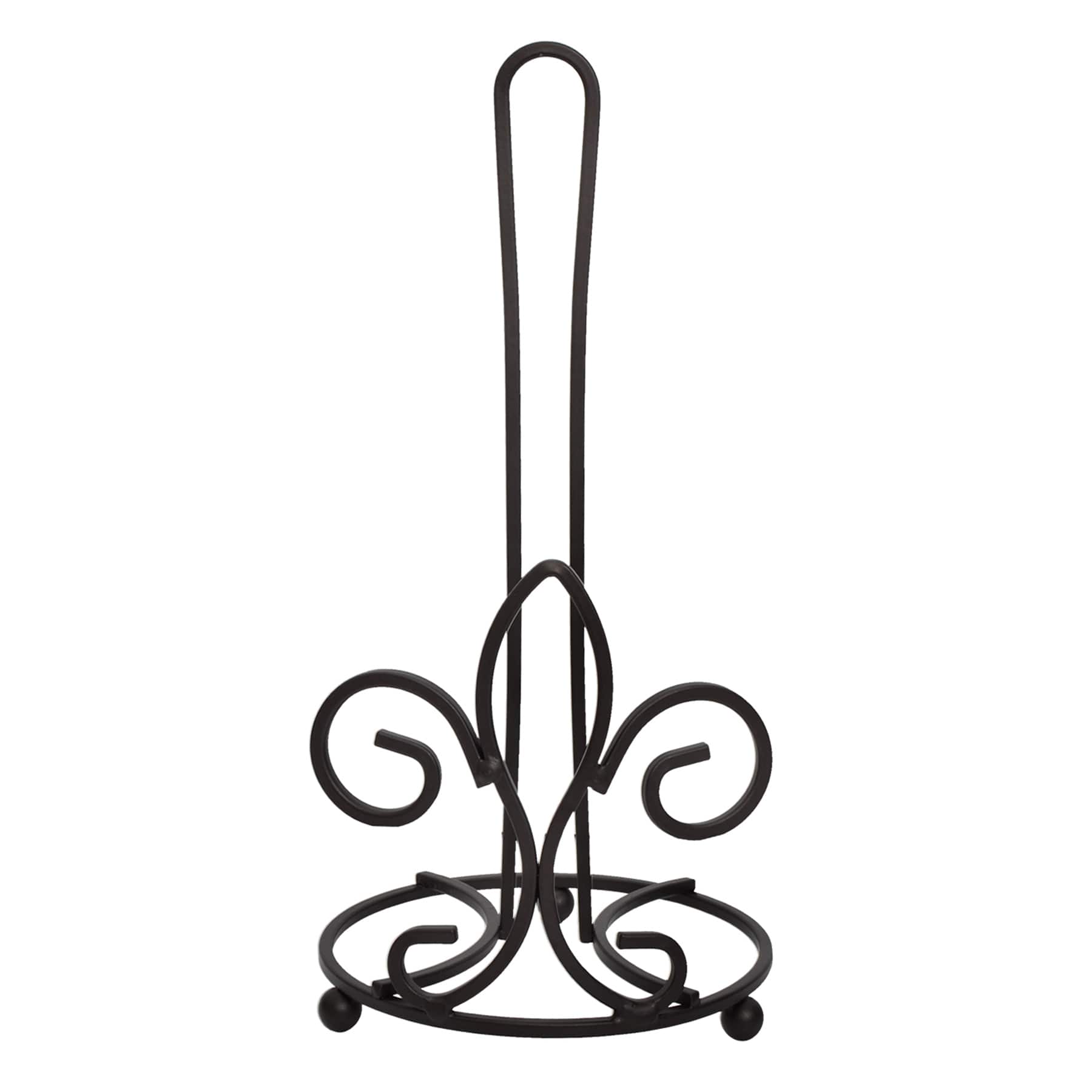 Fleur-de-Lis Black Paper Towel Holder