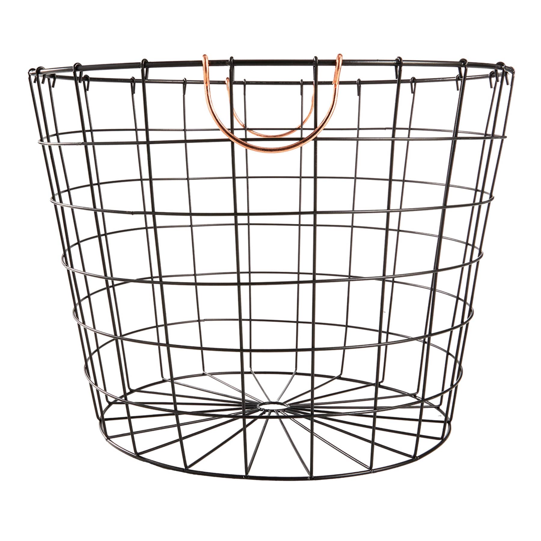 Round Wire Storage Basket, Bronze