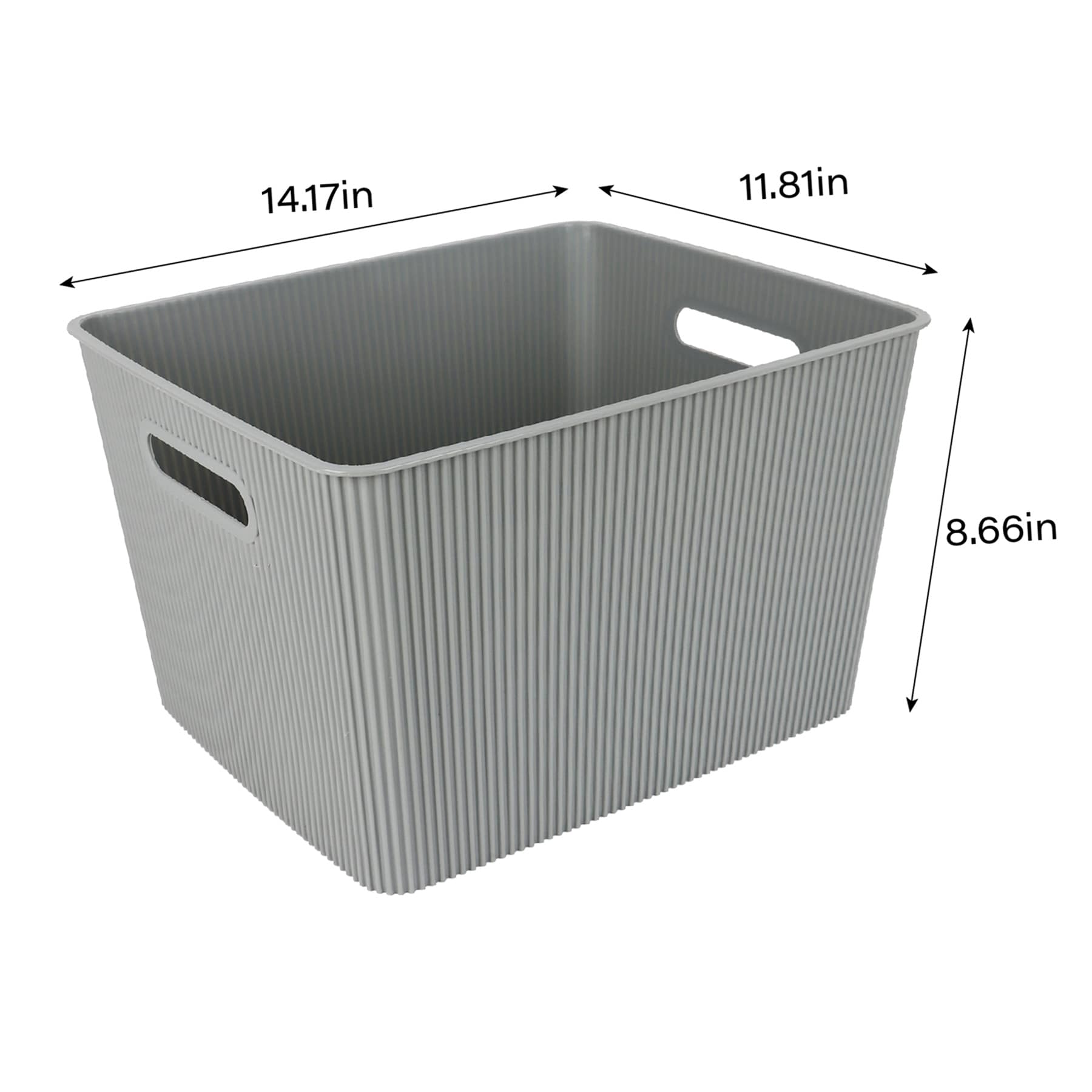 Doric Grey Storage Basket, Large