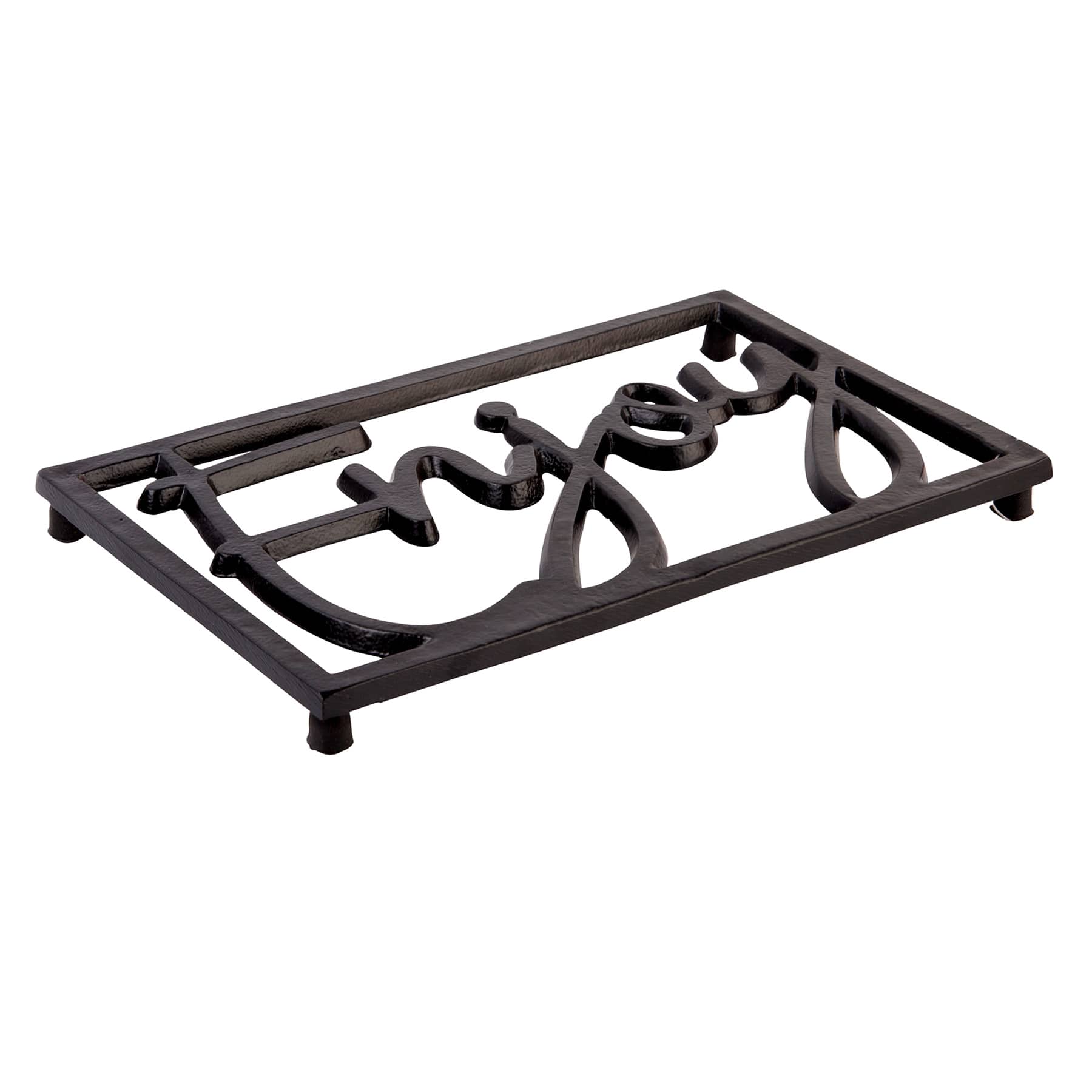 Black Metal Enjoy Trivet, 10"