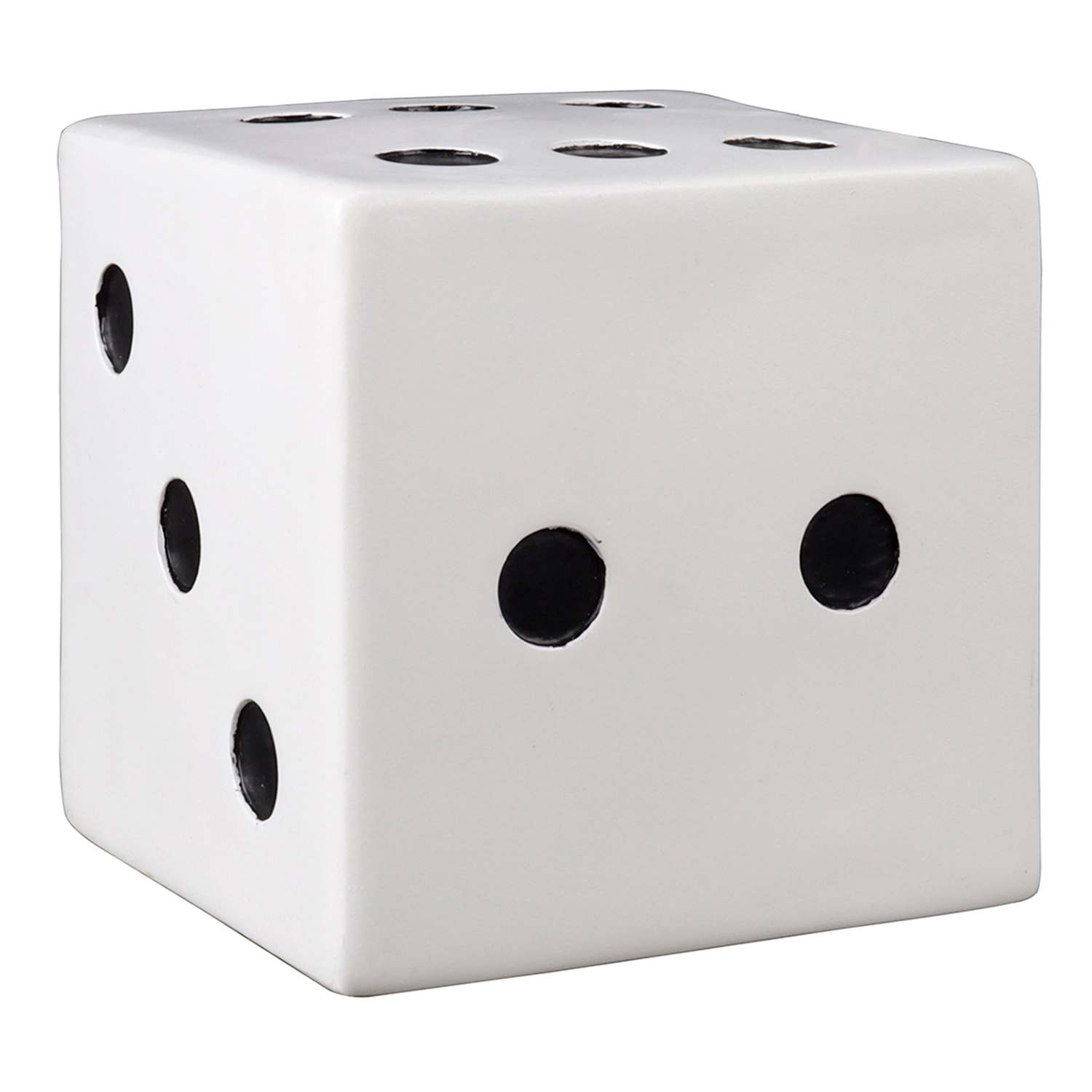 White Wood Dice, 4"