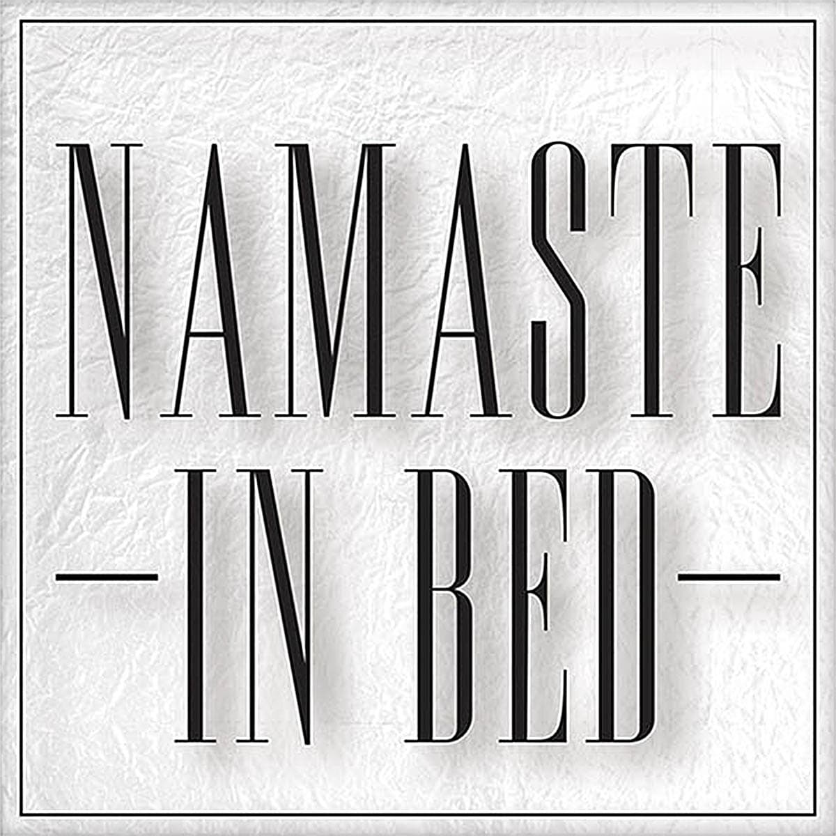 Found & Fable Framed Namaste in Bed Canvas Wall Decor, 12.5"