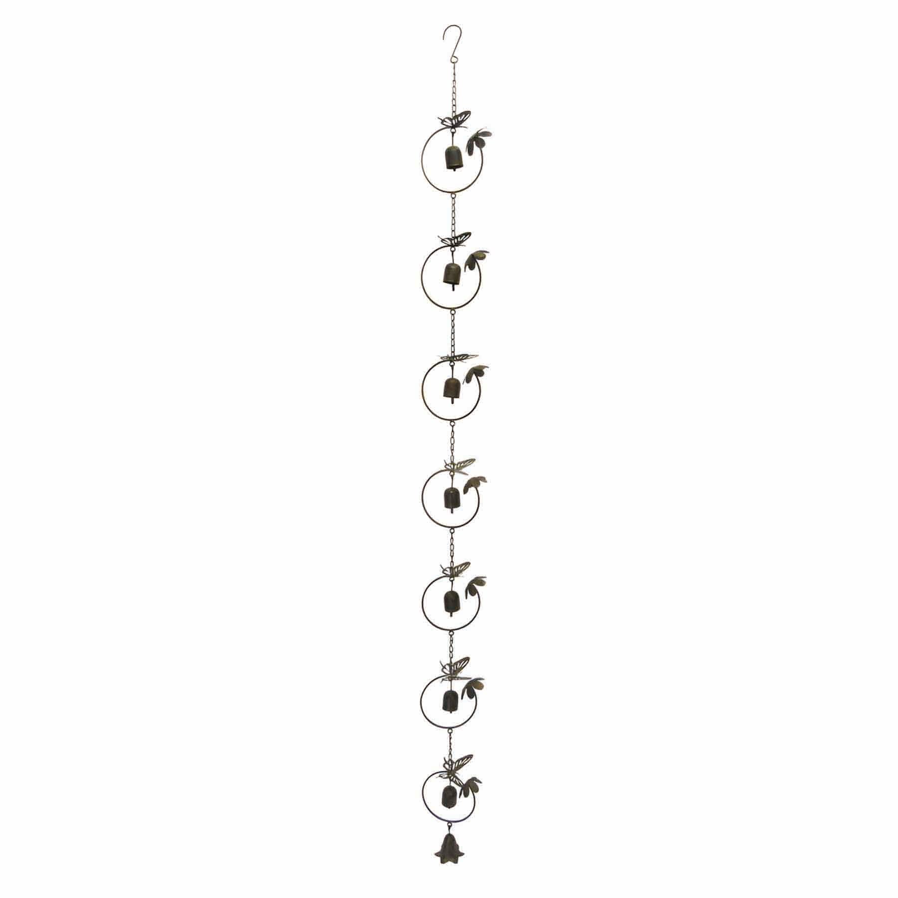 Butterflies & Bells Rain Chain, 60"
