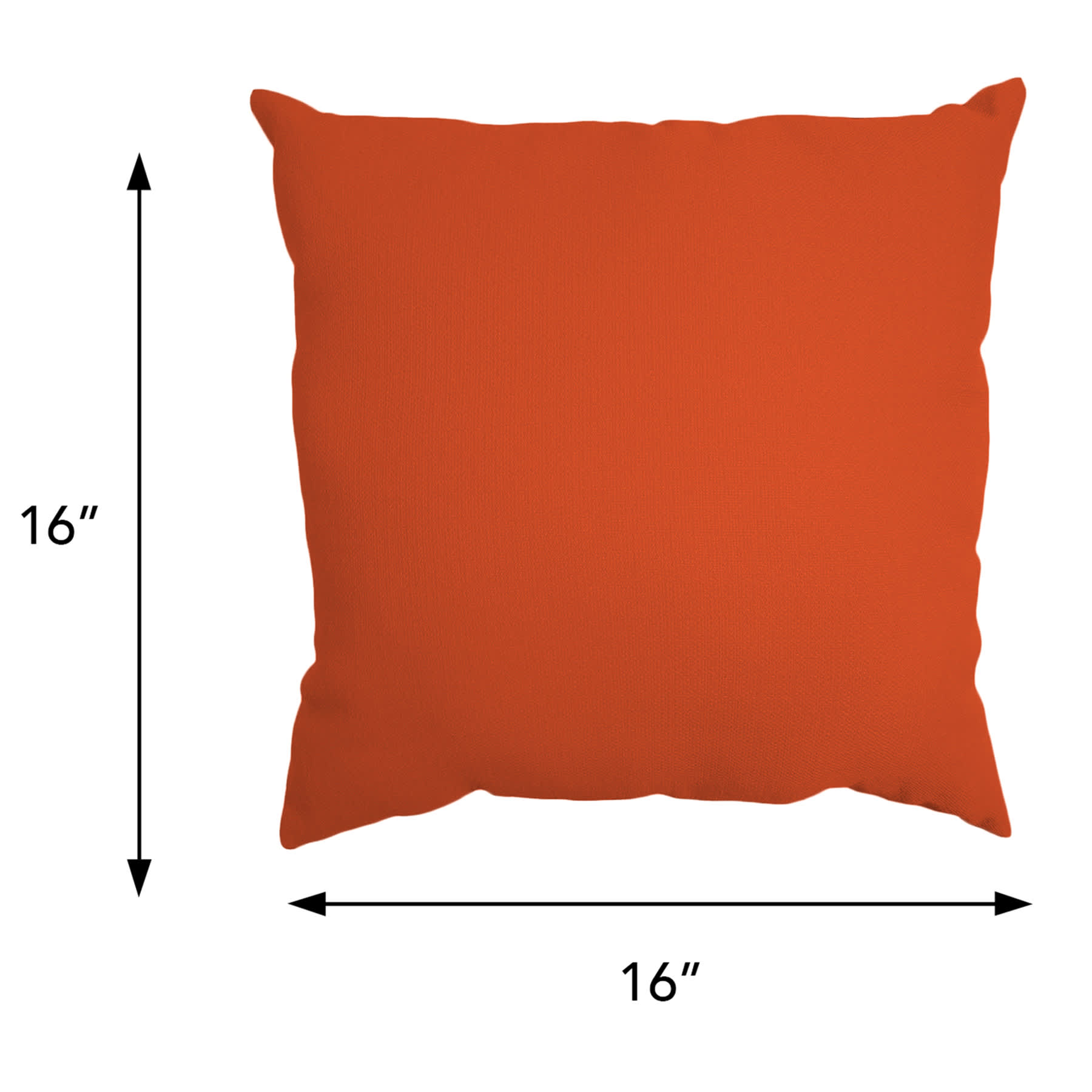 Terracotta Canvas Square Outdoor Throw Pillow, 16"
