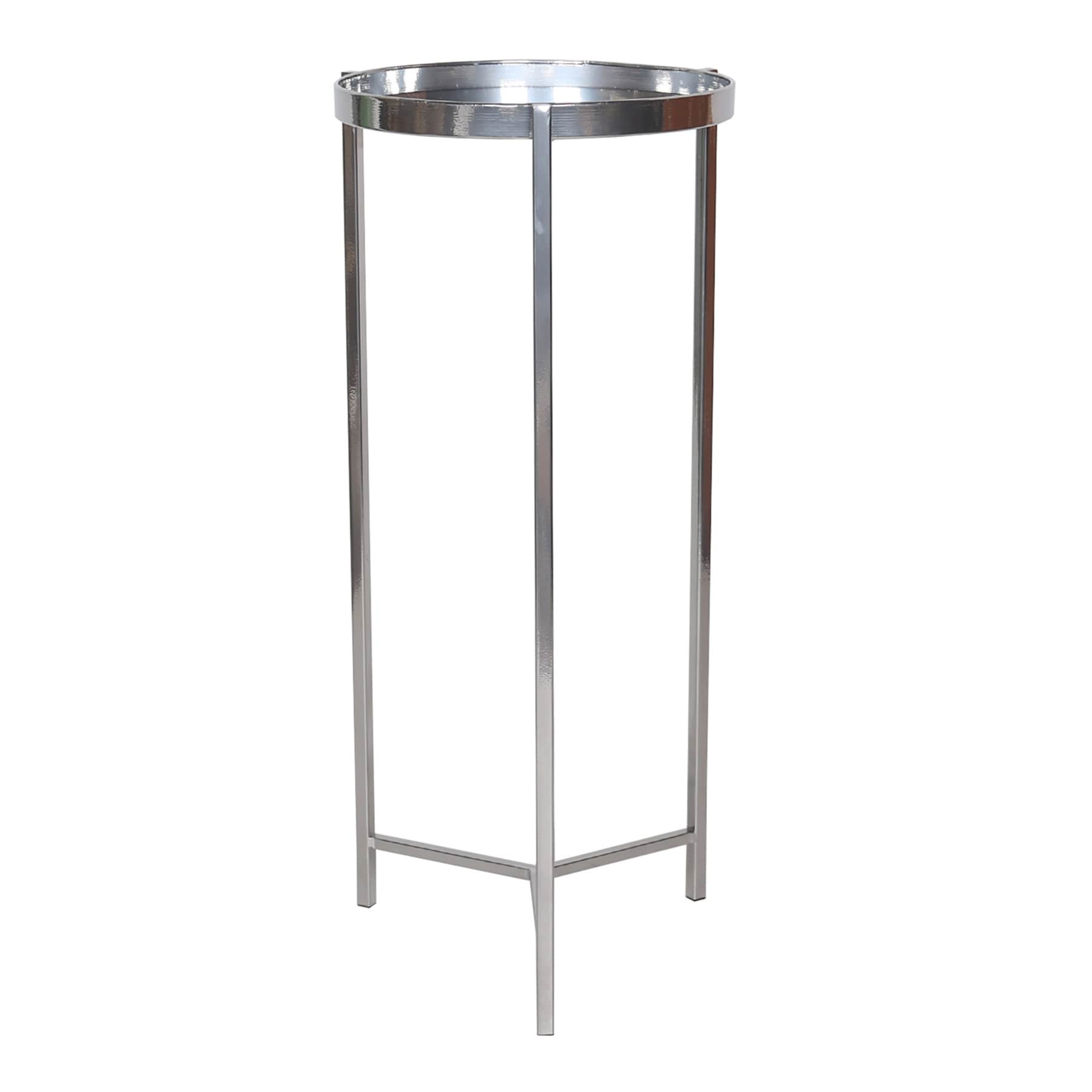Crosby St. Silver Metal Plant Stand, Medium