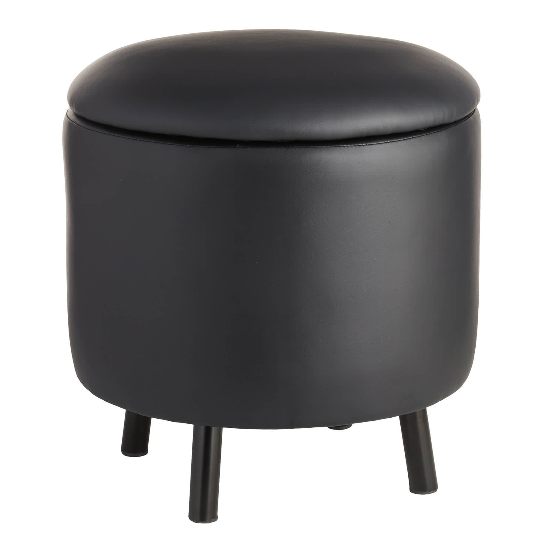 Crosby St. Andre Storage Ottoman, Black