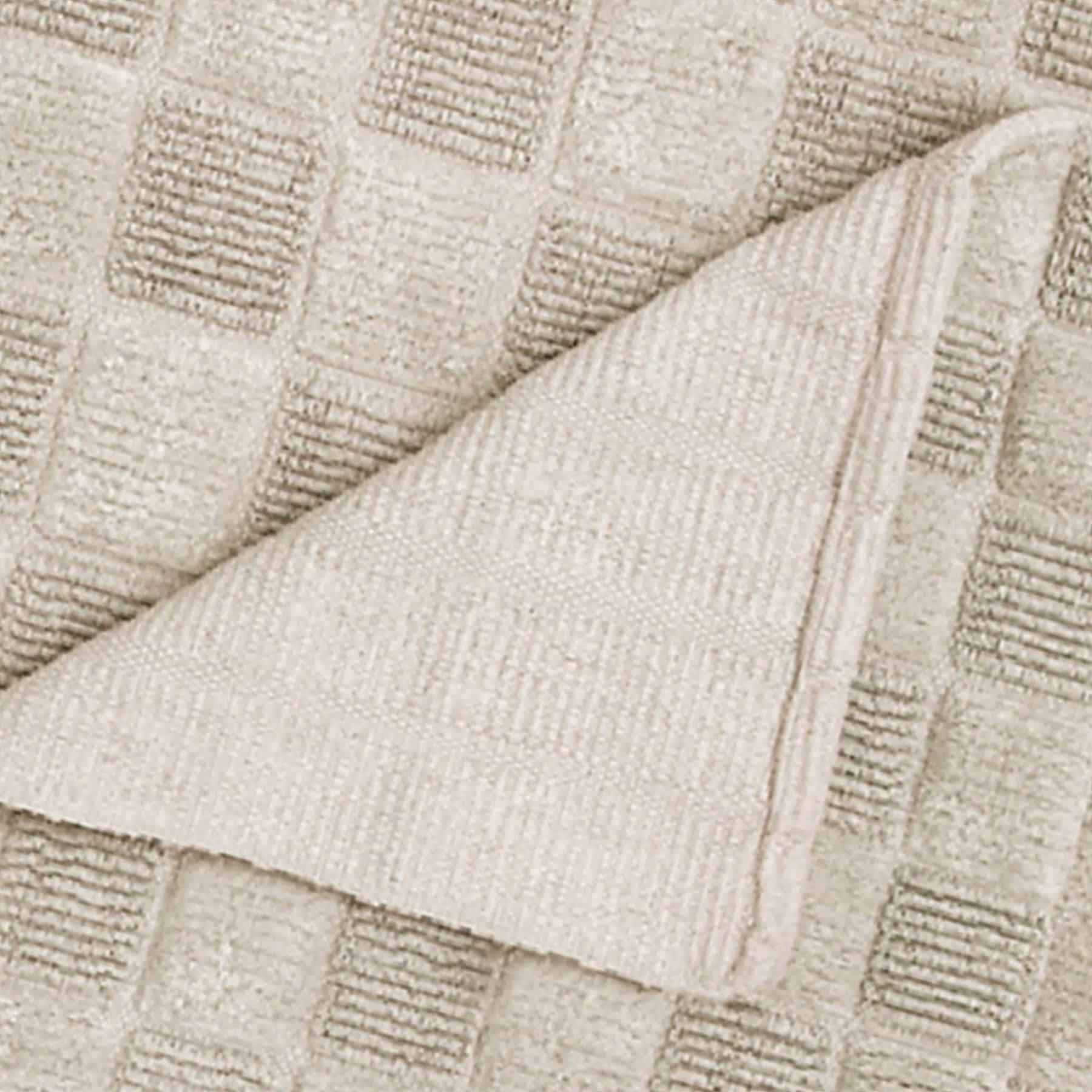 2-Piece Kenzy Natural Checkered Bath Rug Set