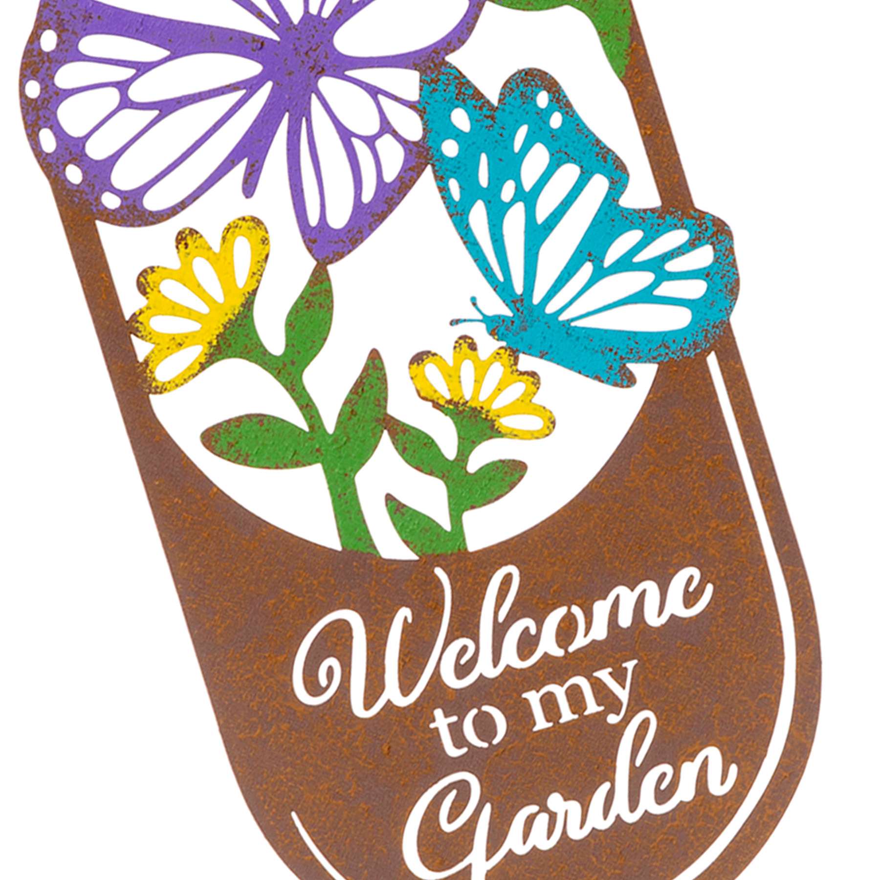 Welcome to my Garden Metal Yard Stake, 14"