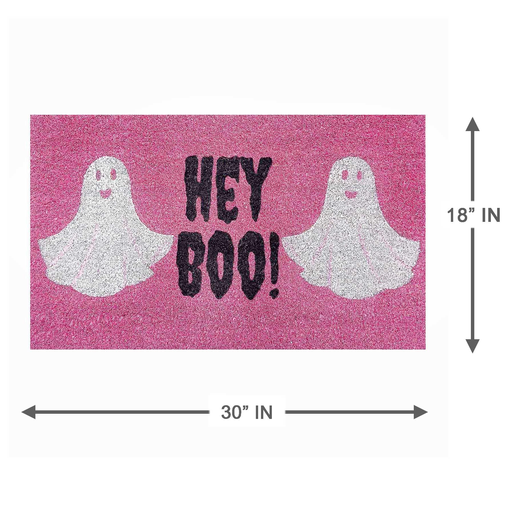 Hey Boo! Ghost Coir Mat, 18x30