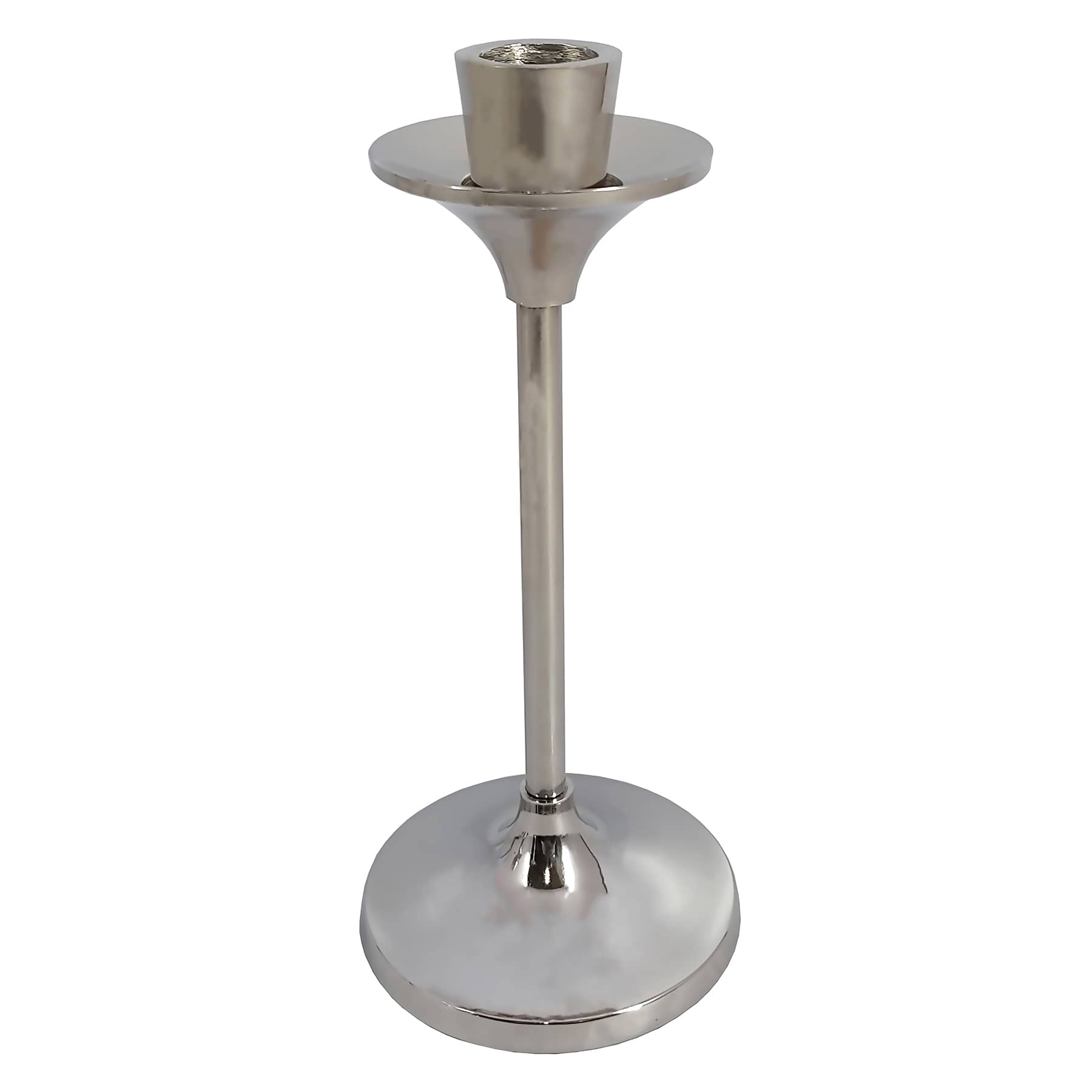 Silver Taper Candle Holder, 8"