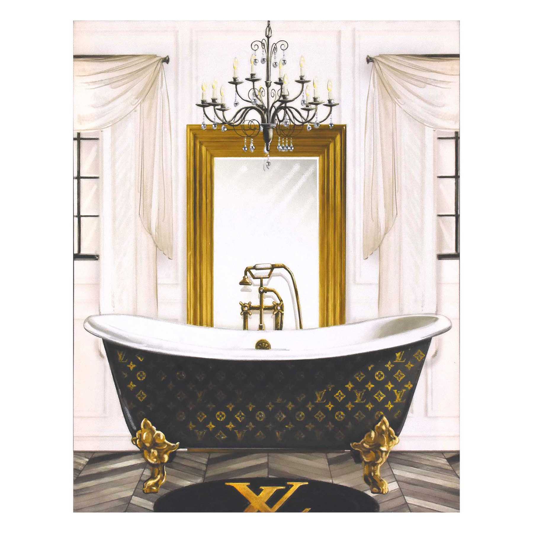Chandelier Bath Canvas Wall Art, 11x14