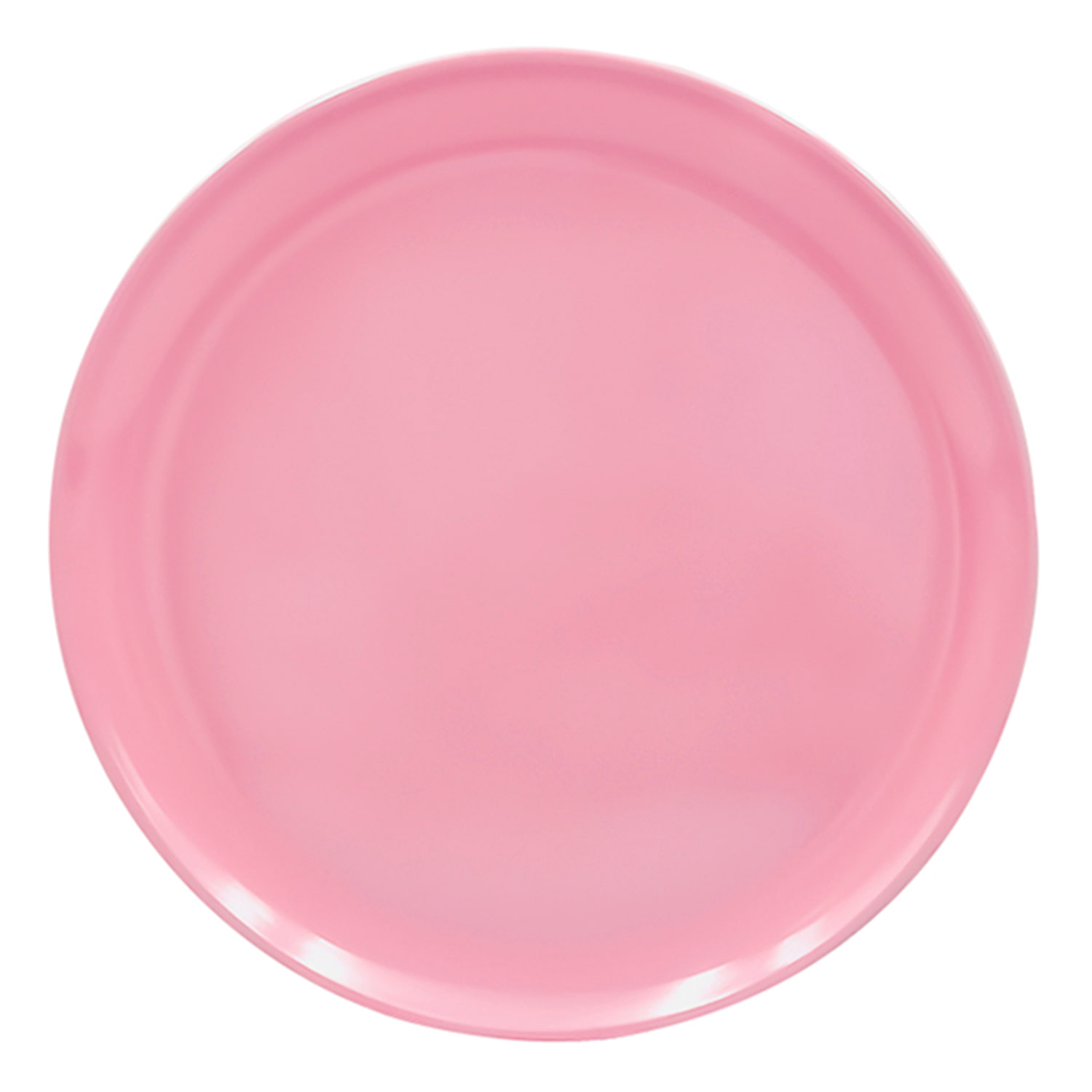 Set of 4 Solid Pink Melamine Dinner Plates, 10"