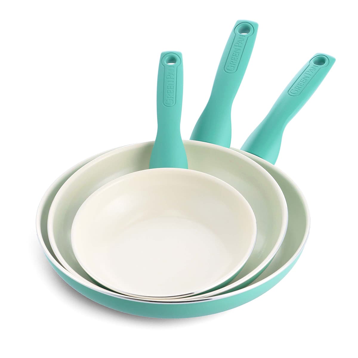 GreenPan 3-Pack Rio Frying Pan Set, Turquoise