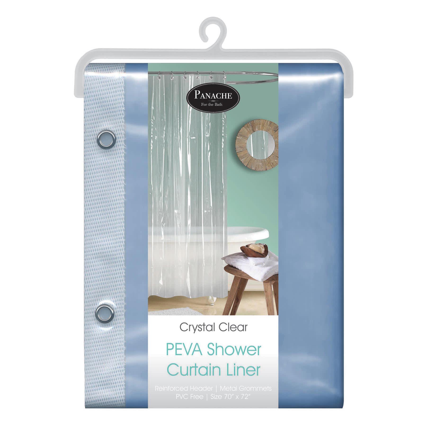 Peva 8G Clear Shower Liner, 70x72