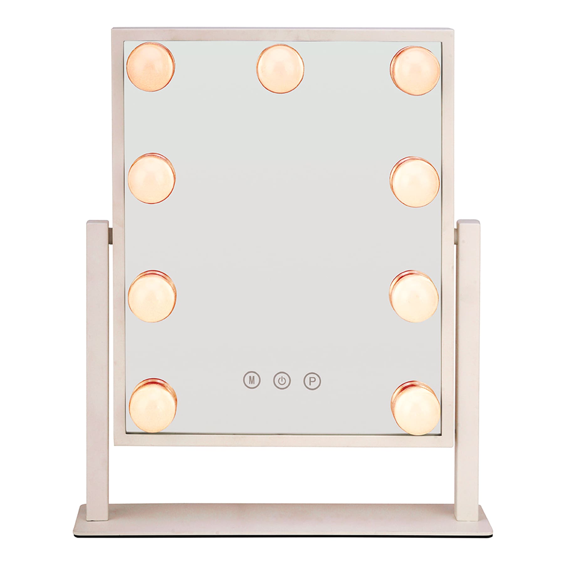 White LED Light Standing Mirror, 16"