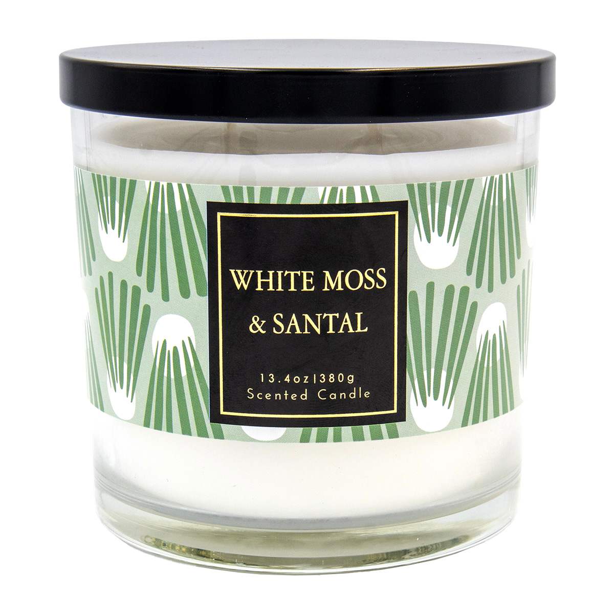 White Moss & Santal Scented Jar Candle, 13.4oz