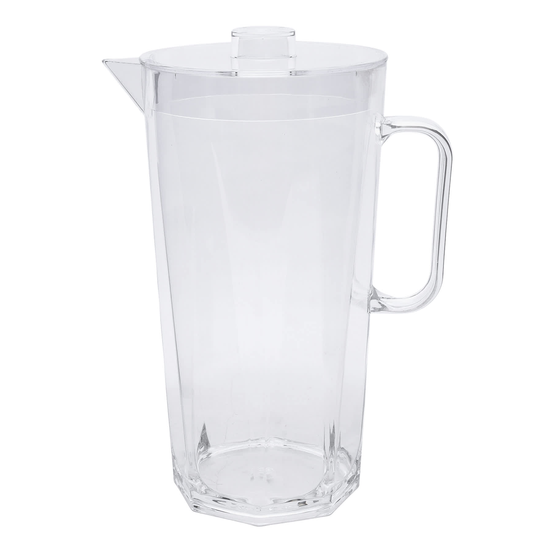 Clear Acrylic Octagon Pitcher, 3.3qt